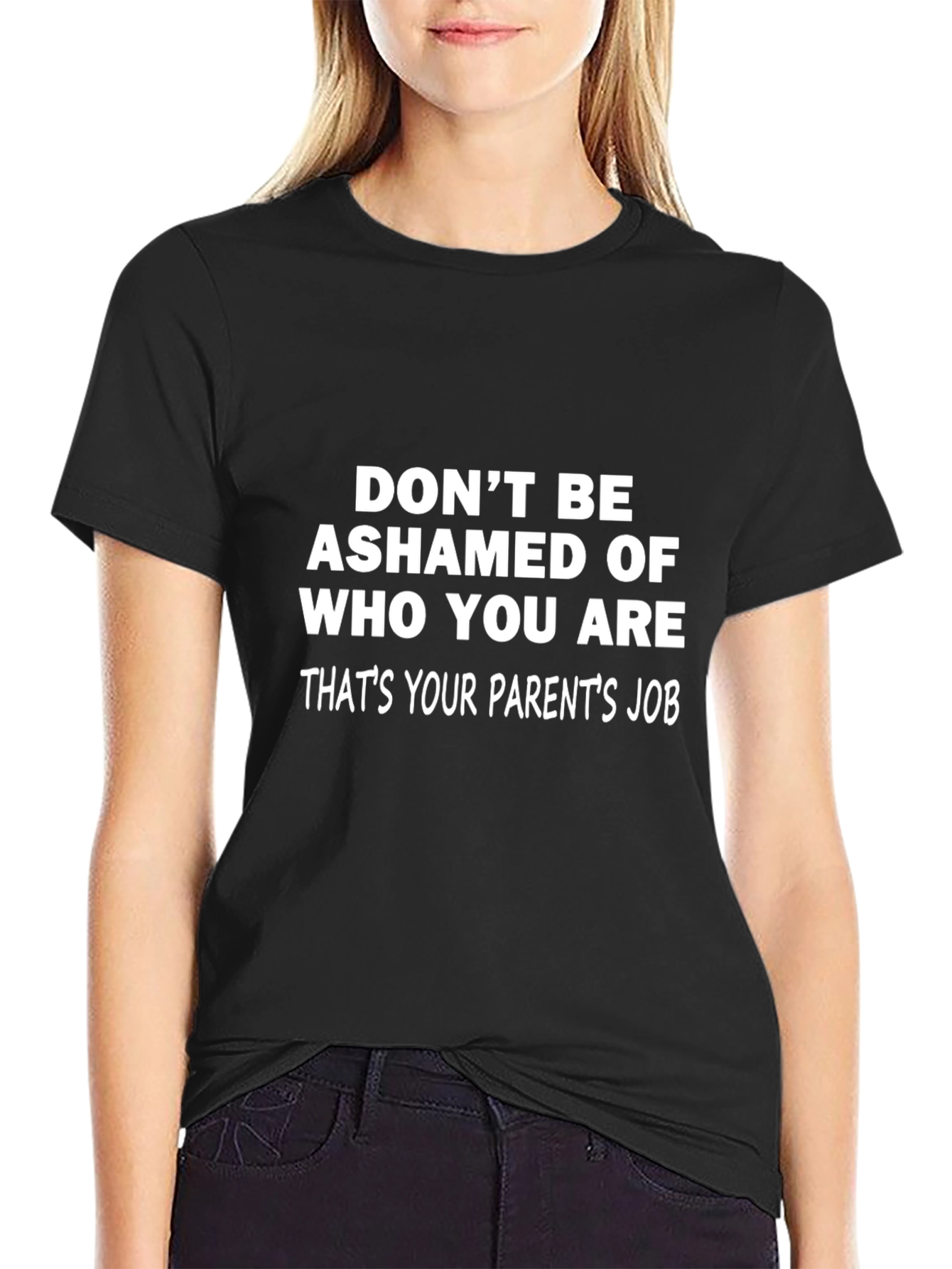 Funny Parents Job Black T-Shirt
