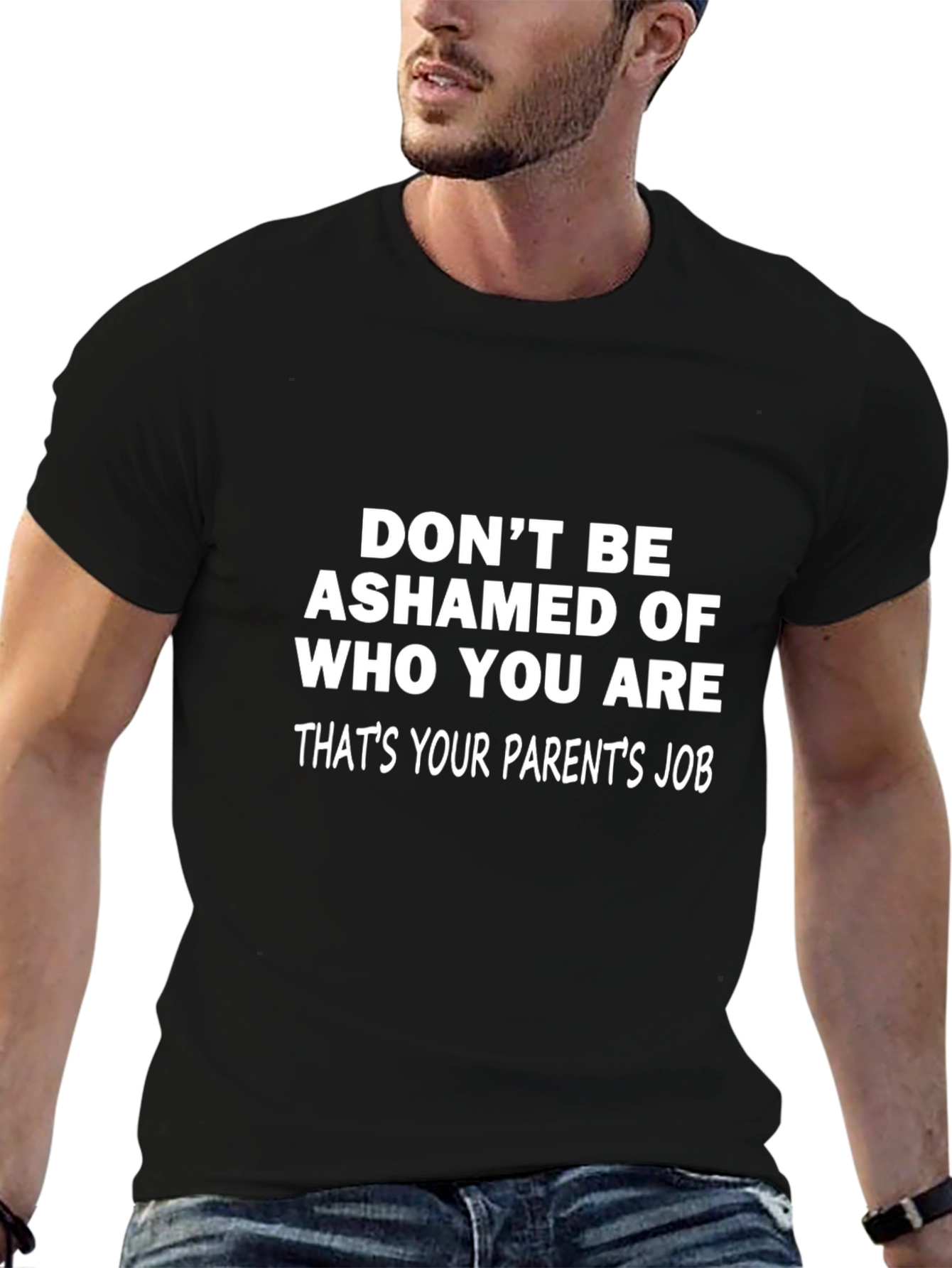 Funny Parents Job Black T-Shirt
