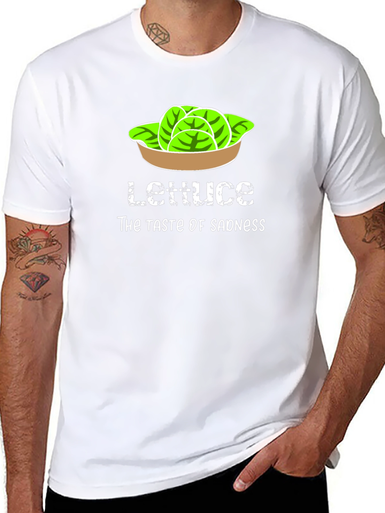 Lettuce Taste of Sadness Black T-Shirt