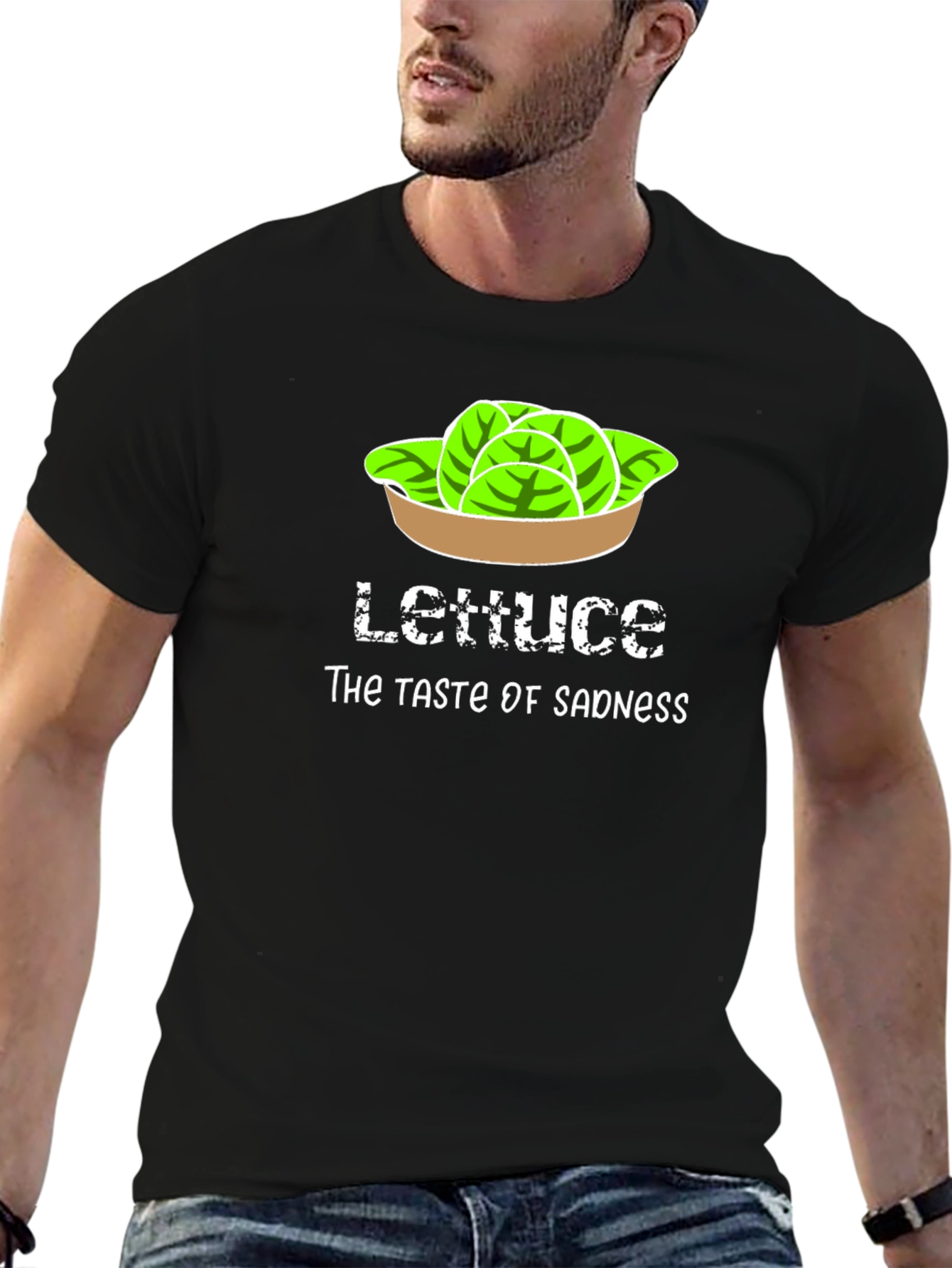 Lettuce Taste of Sadness Black T-Shirt