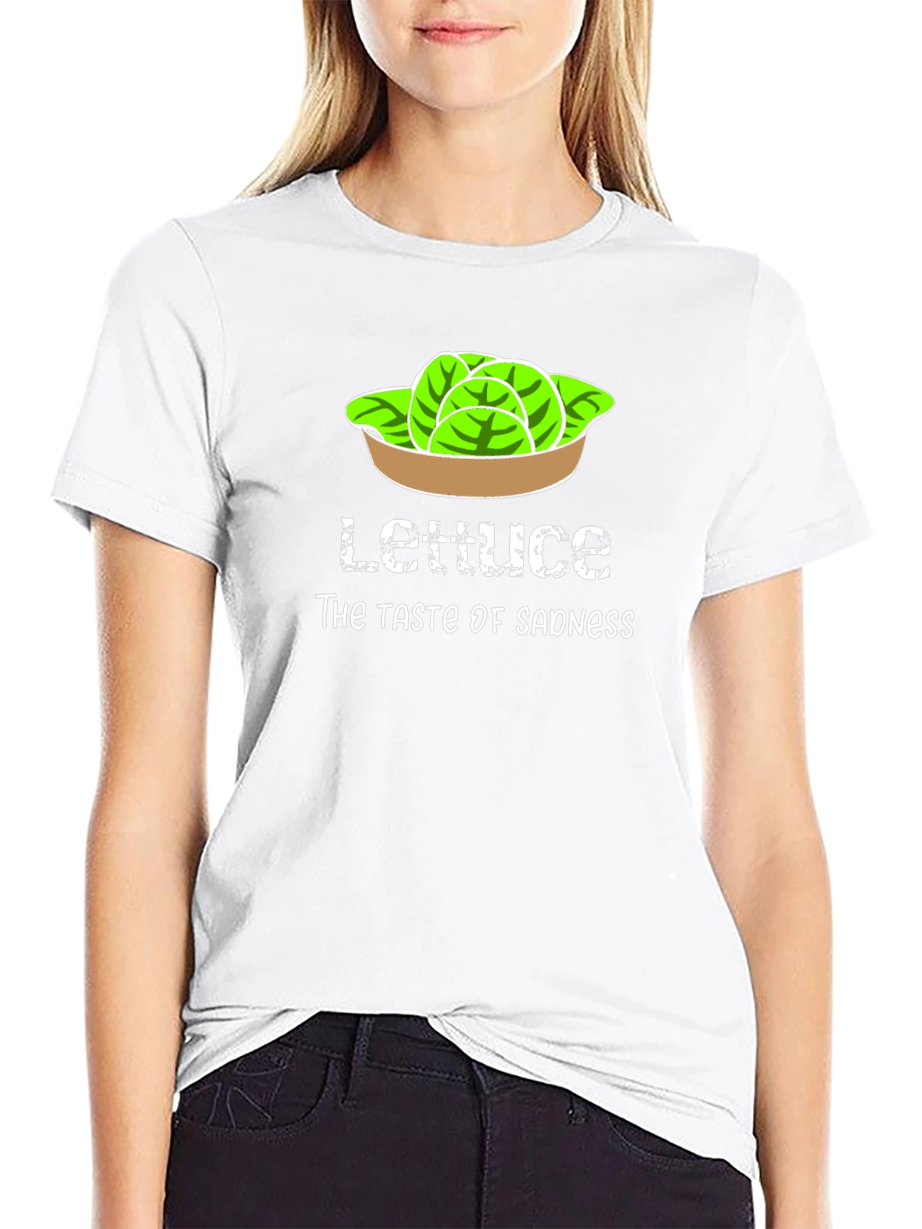 Lettuce Taste of Sadness Black T-Shirt