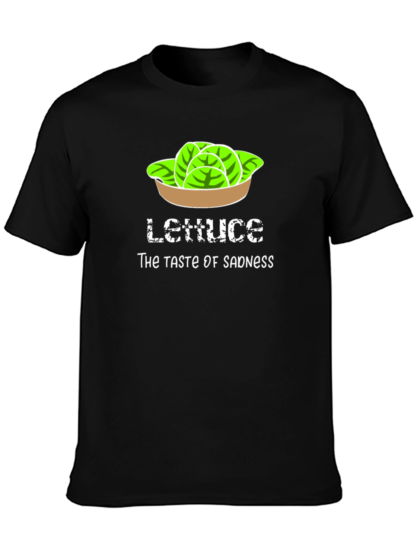 Lettuce Taste of Sadness Black T-Shirt
