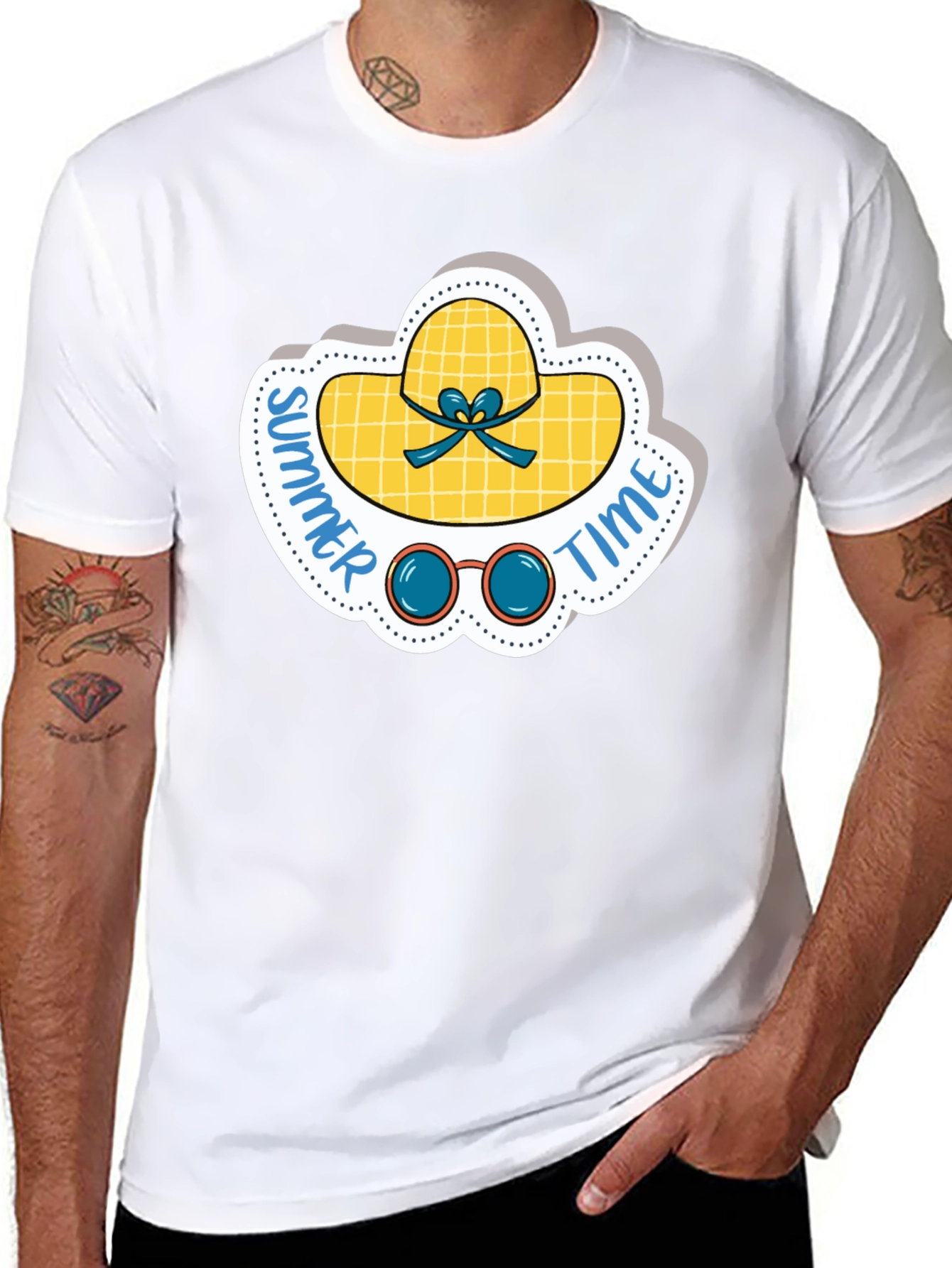 Summer Time Graphic Tee - Black Cotton Shirt