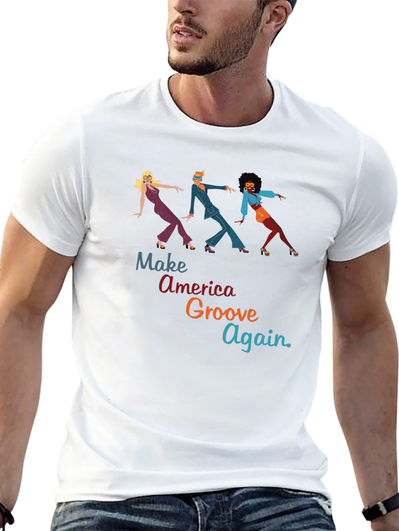 Make America Groove Again T-Shirt - Disco Era Vibes