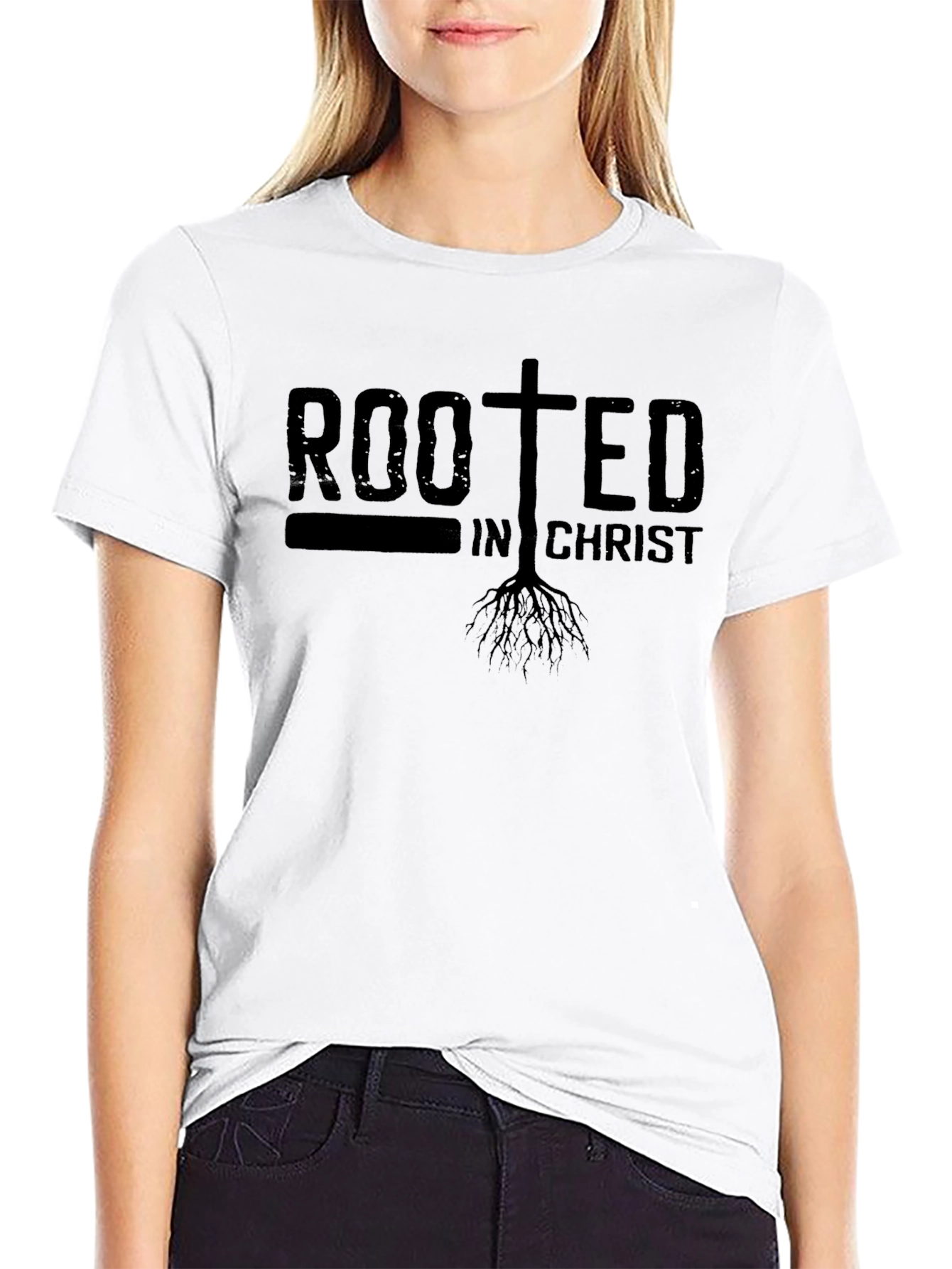 Rooted in Christ T-Shirt - Christian Faith Tee