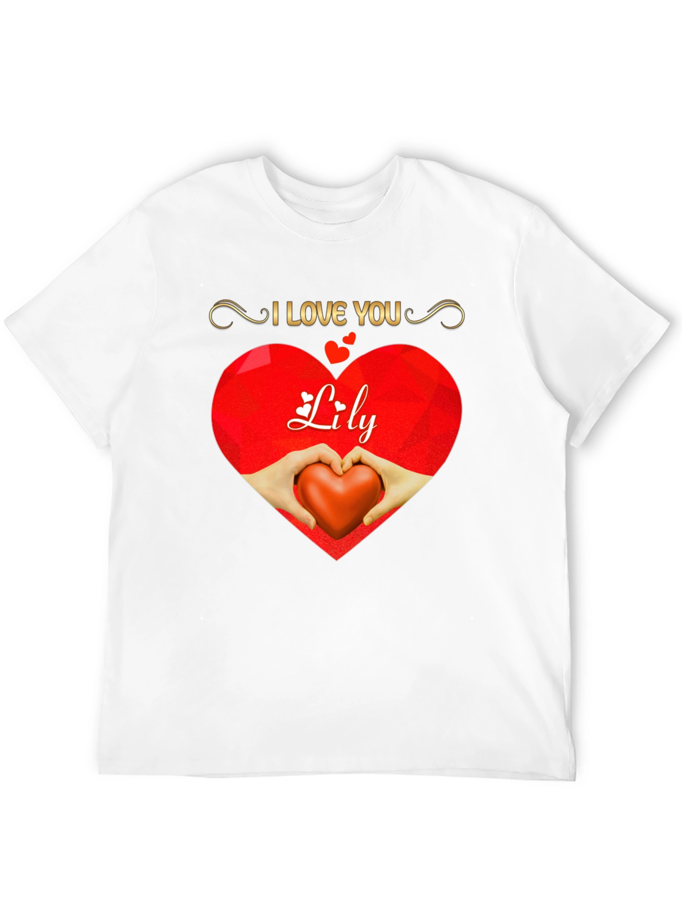 I Love You Lily Heart Graphic Tee