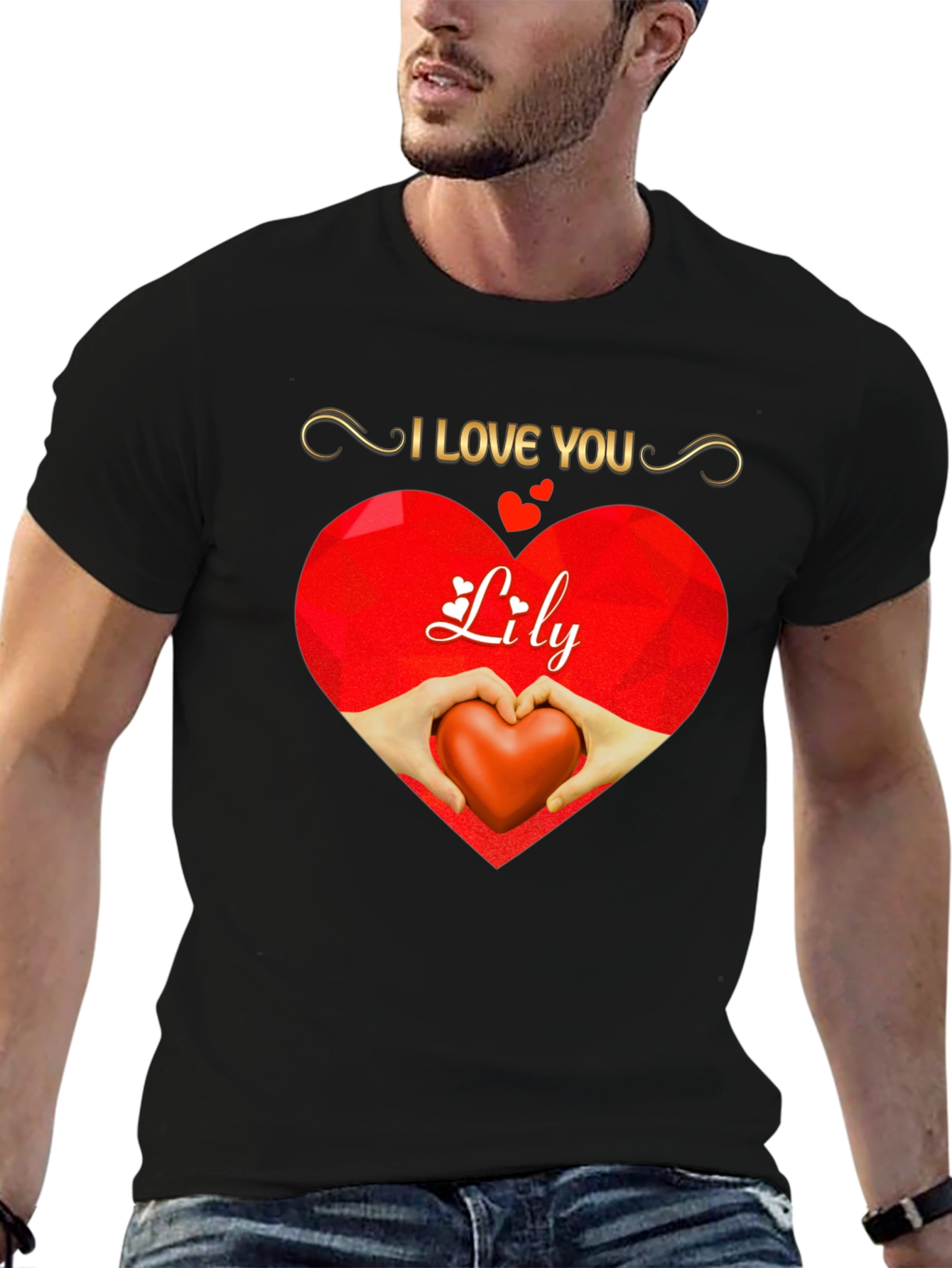 I Love You Lily Heart Graphic Tee