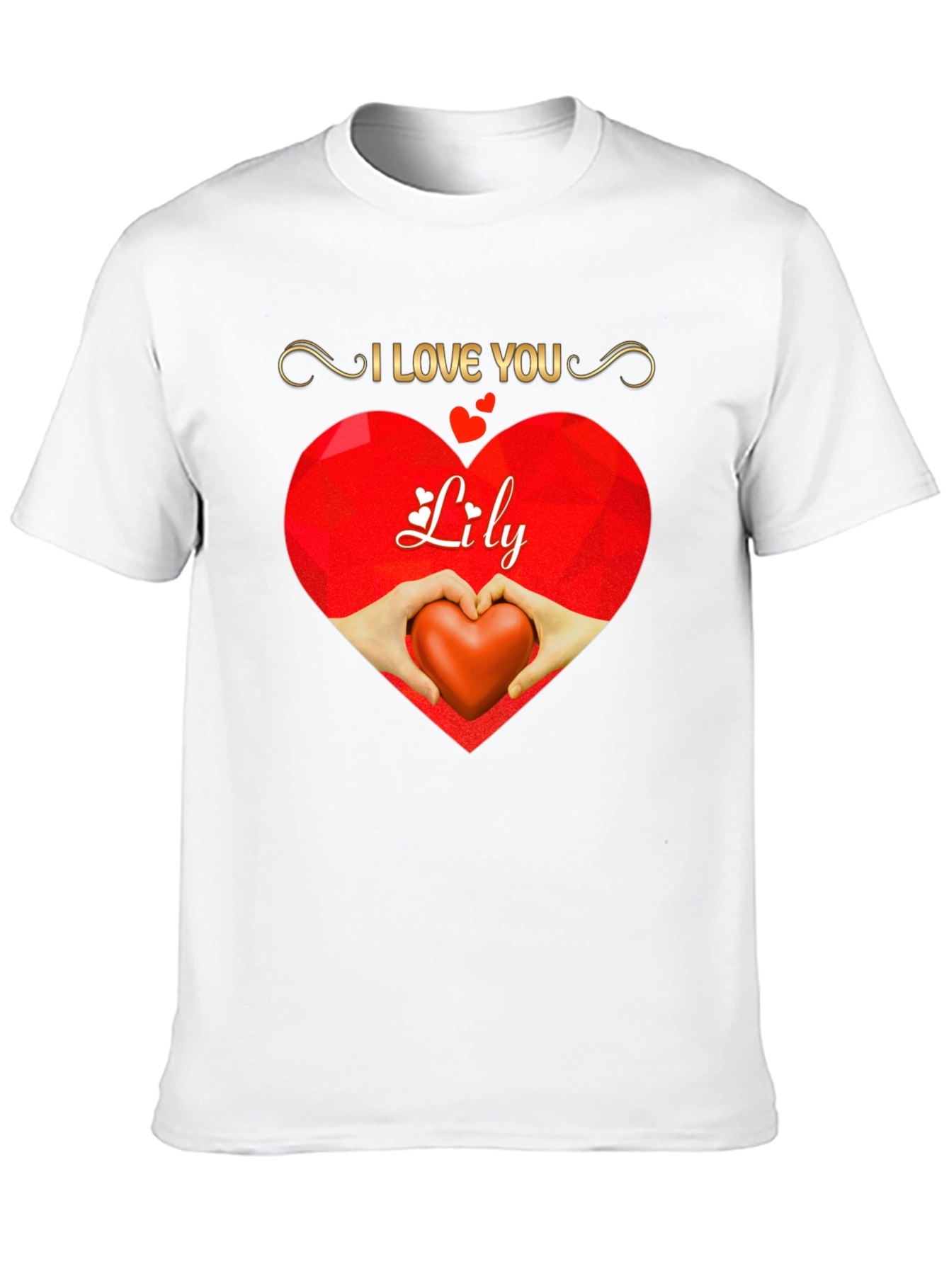 I Love You Lily Heart Graphic Tee