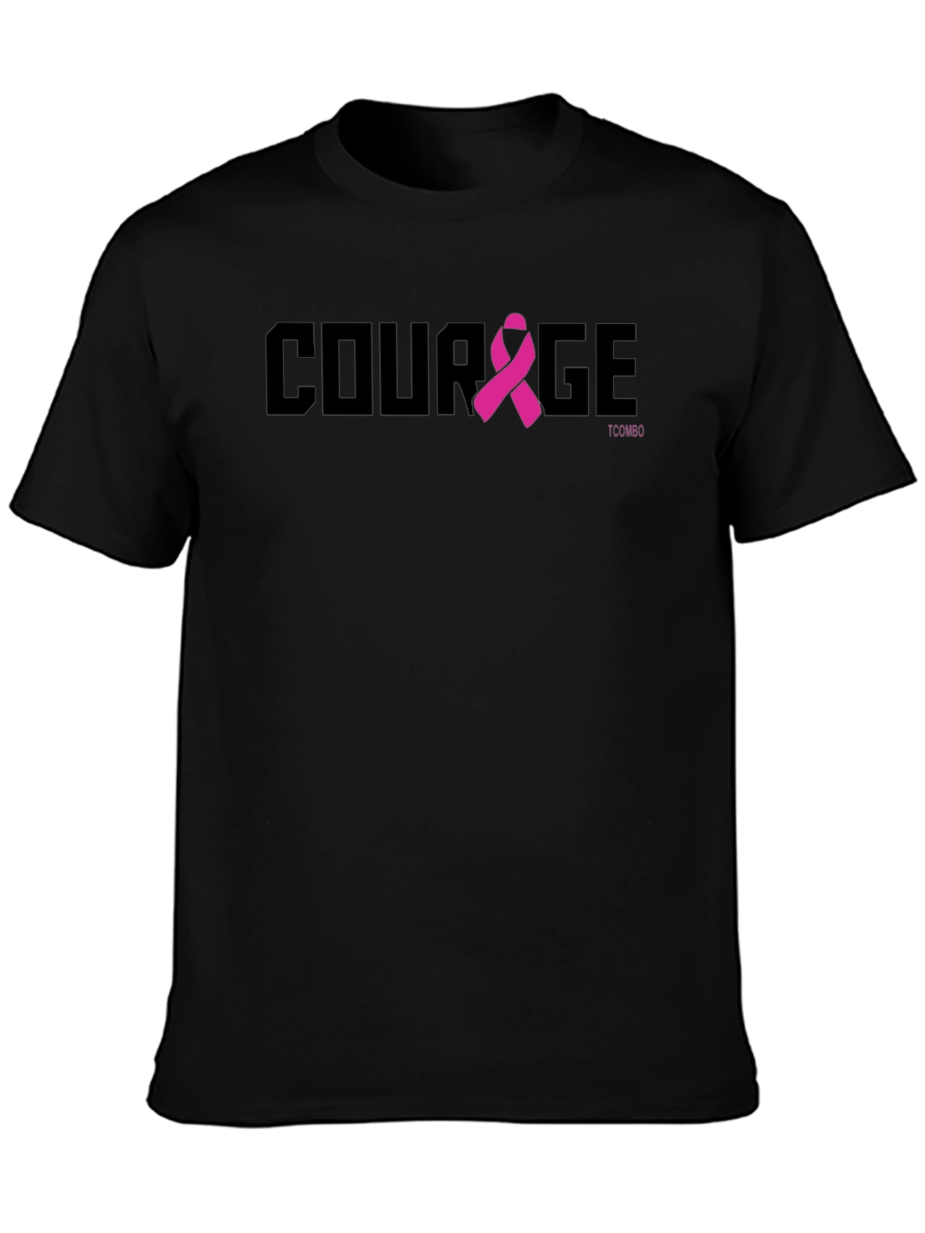Courage Ribbon T-Shirt - Black
