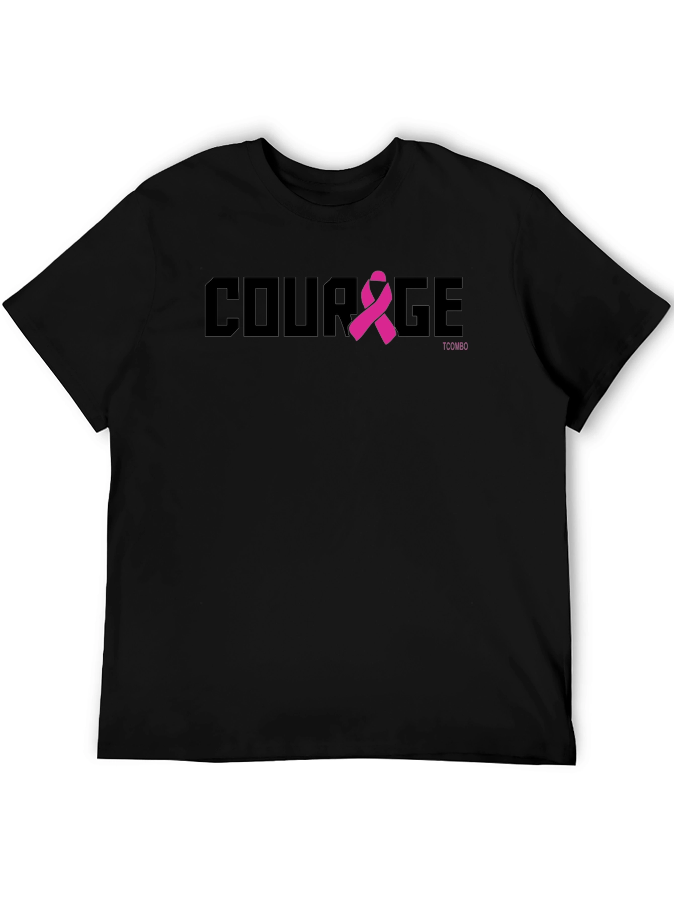 Courage Ribbon T-Shirt - Black