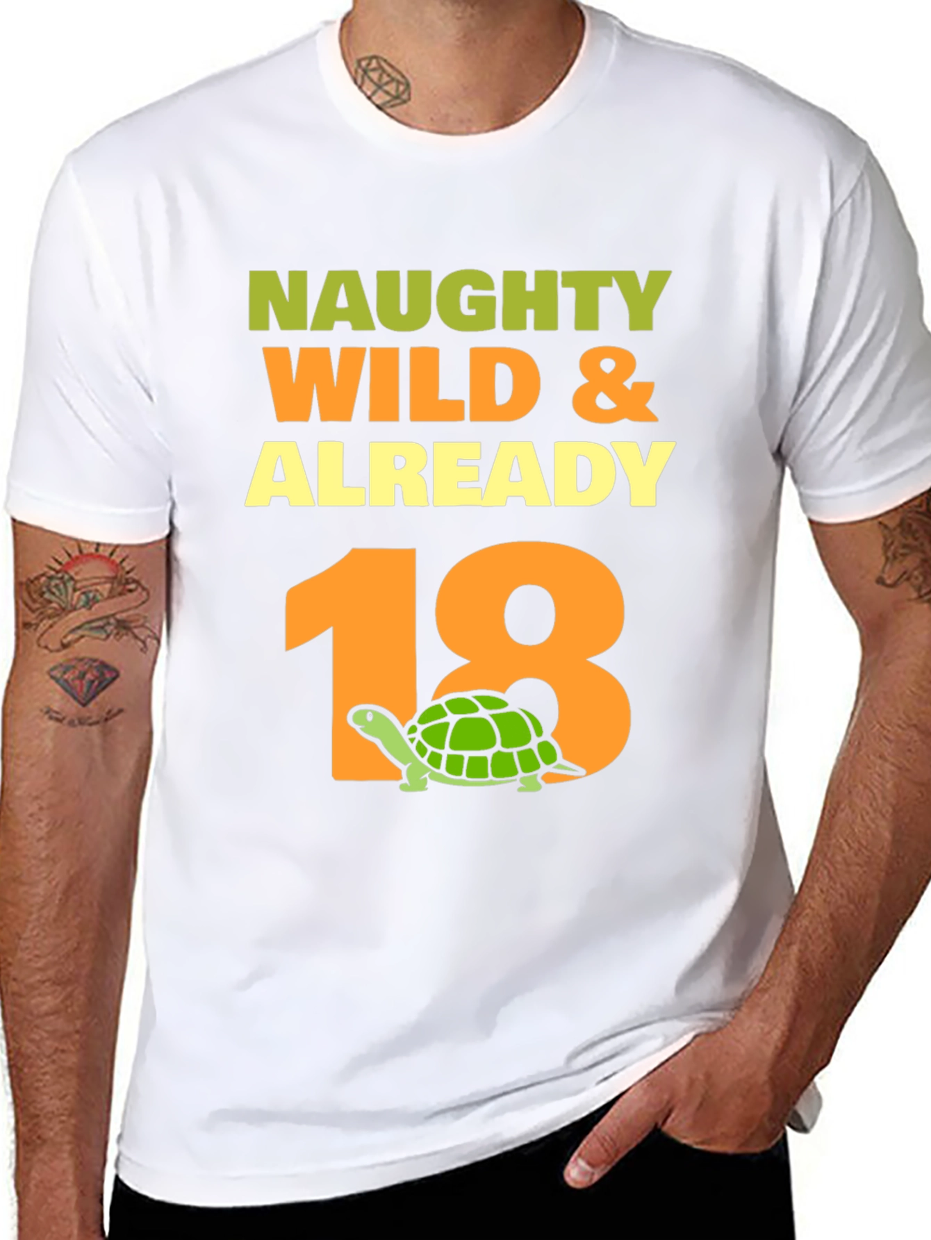Naughty Wild & Already 18 Turtle Graphic Tee