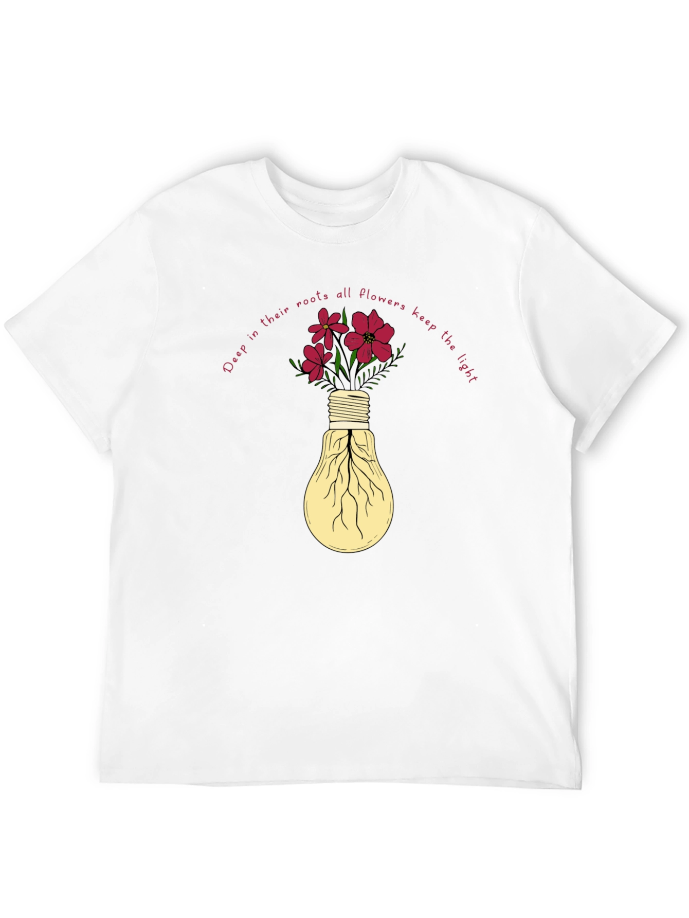 Floral Lightbulb Graphic Tee - Deep Roots Design