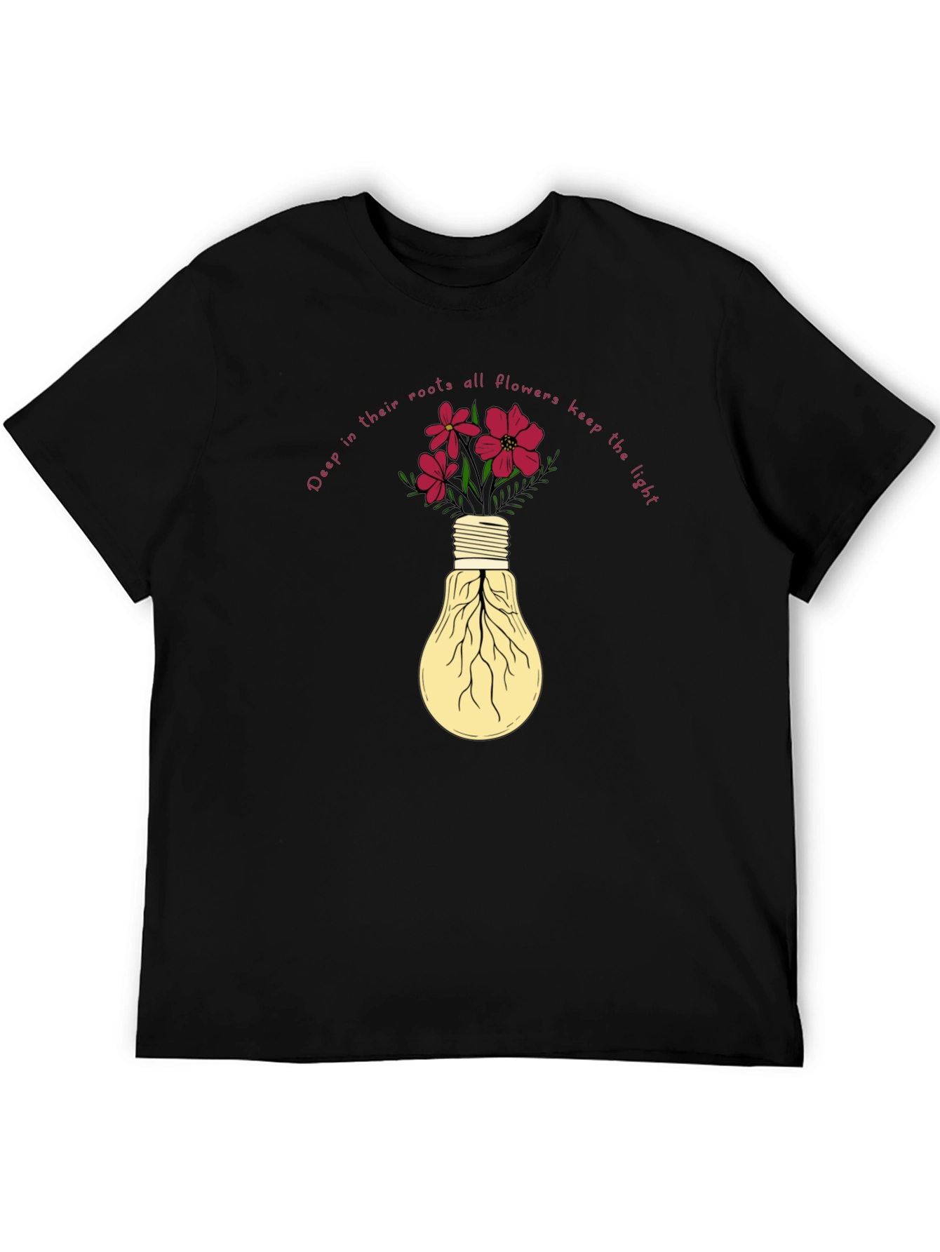 Floral Lightbulb Graphic Tee - Deep Roots Design