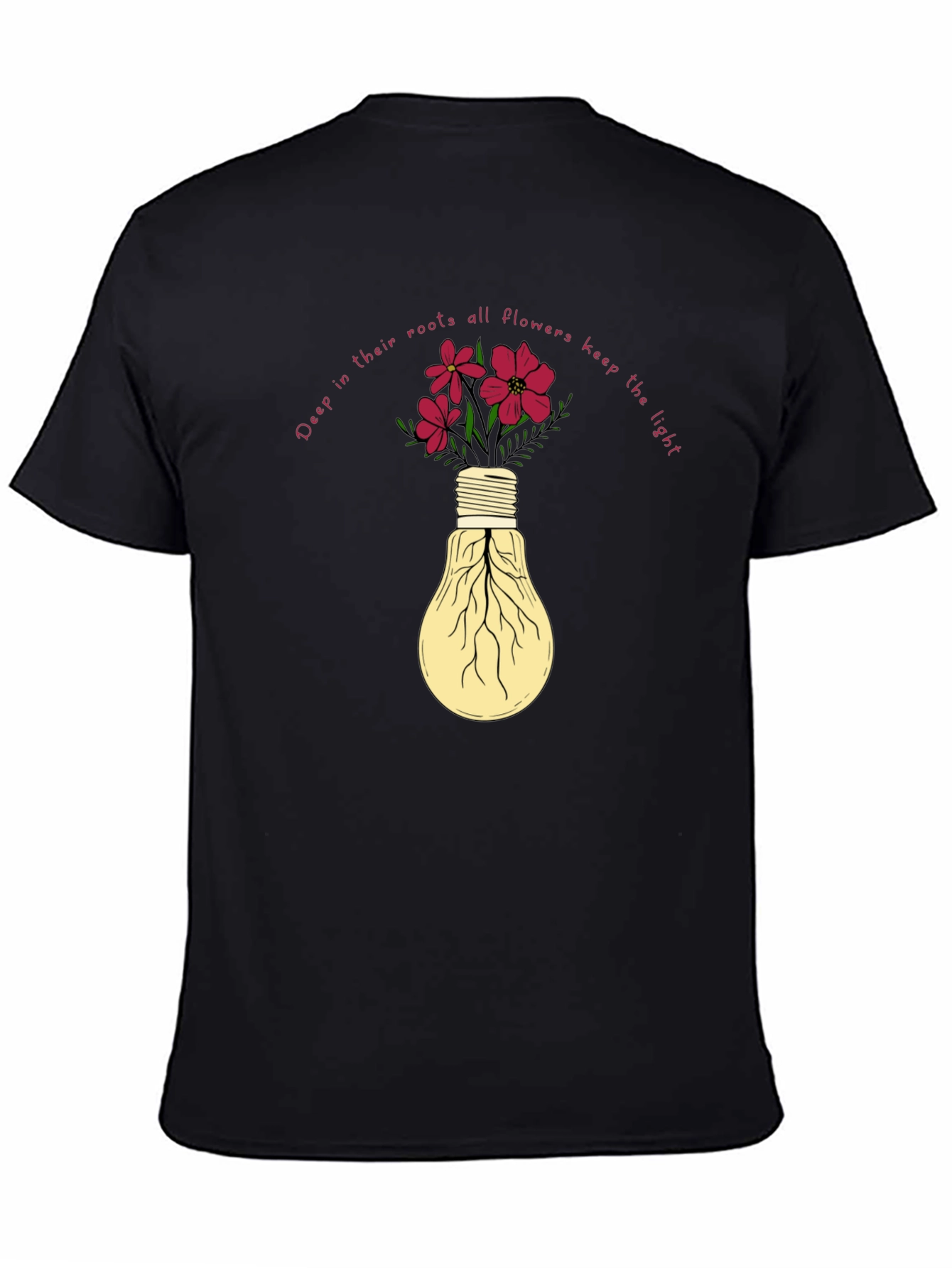 Floral Lightbulb Graphic Tee - Deep Roots Design