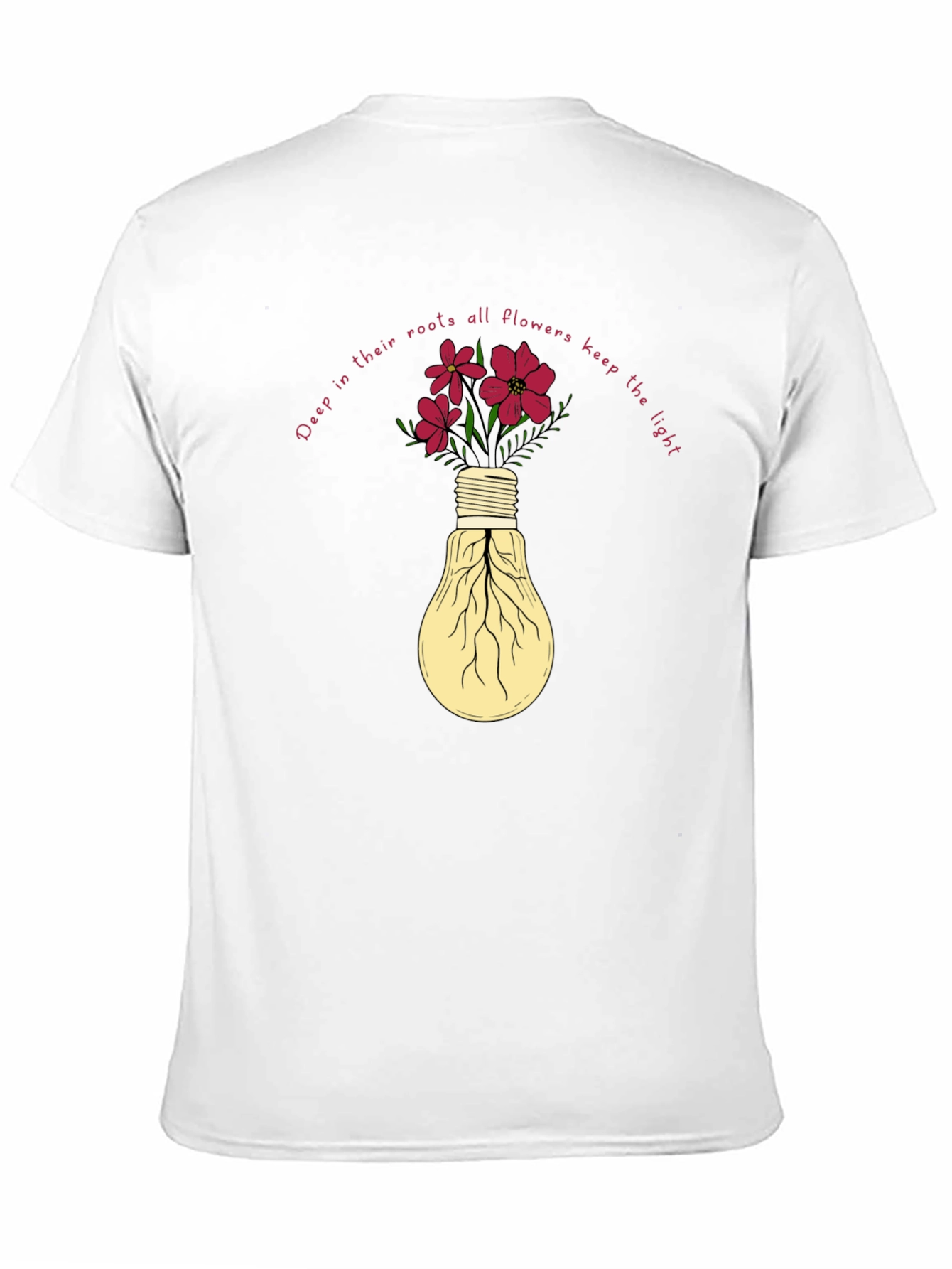 Floral Lightbulb Graphic Tee - Deep Roots Design