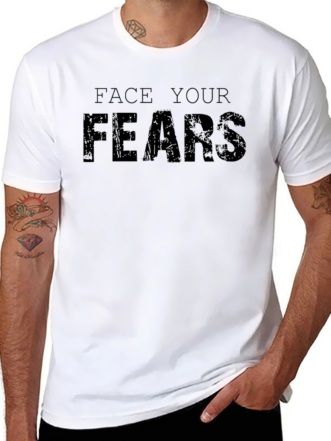 Face Your Fears Graphic Tee - Motivational T-Shirt