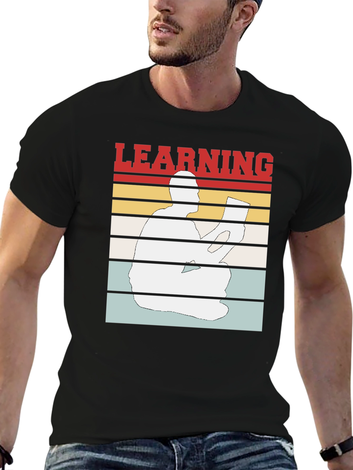Learning T-Shirt Reader Silhouette