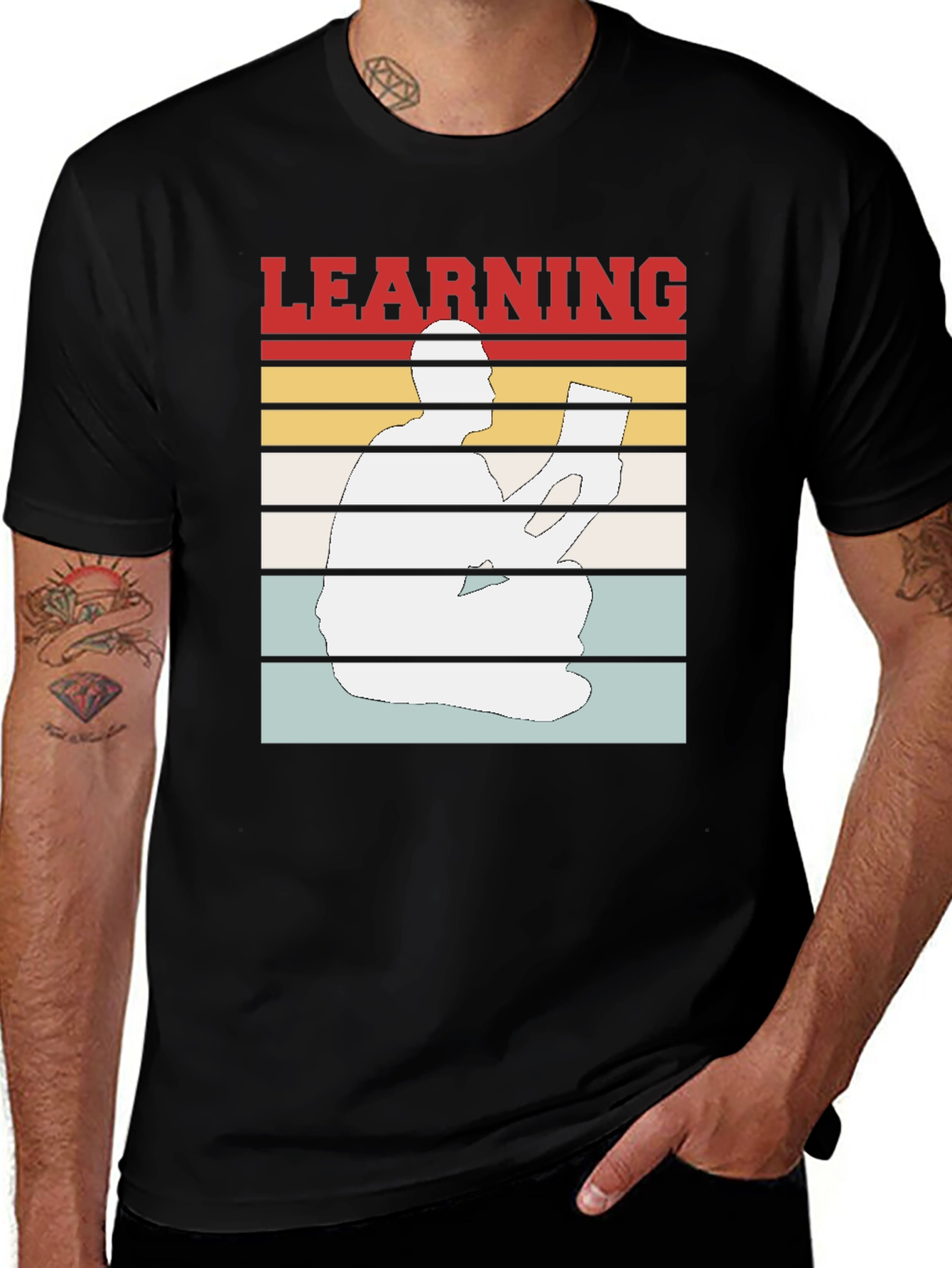 Learning T-Shirt Reader Silhouette