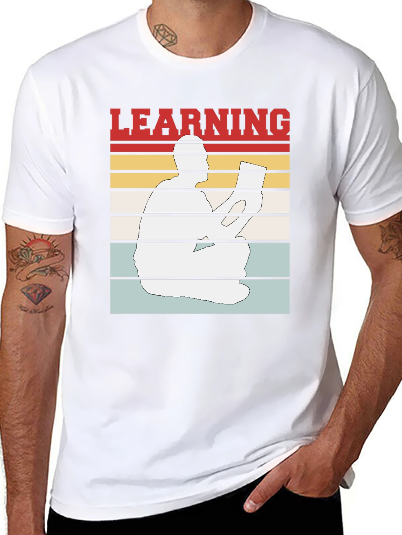 Learning T-Shirt Reader Silhouette