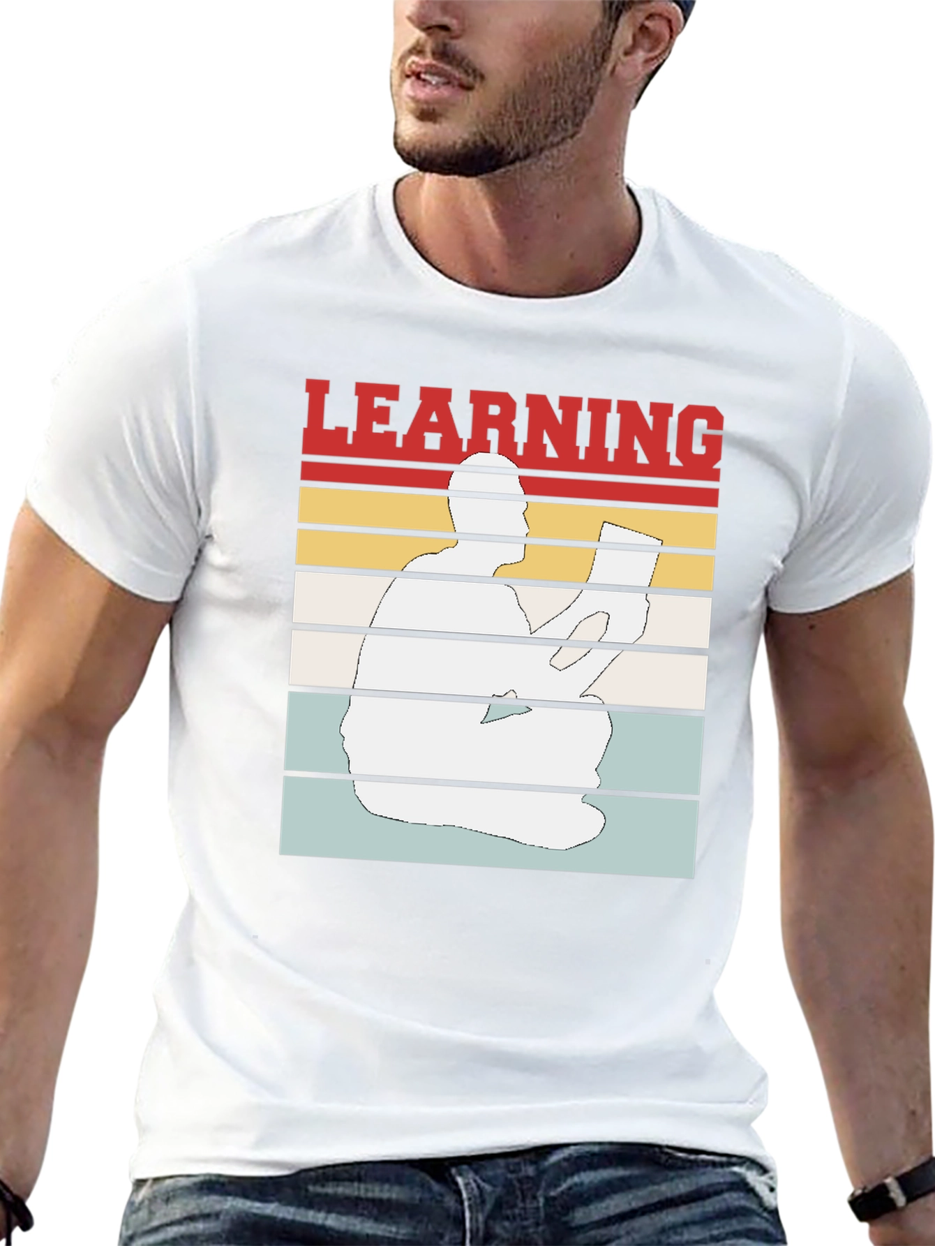 Learning T-Shirt Reader Silhouette
