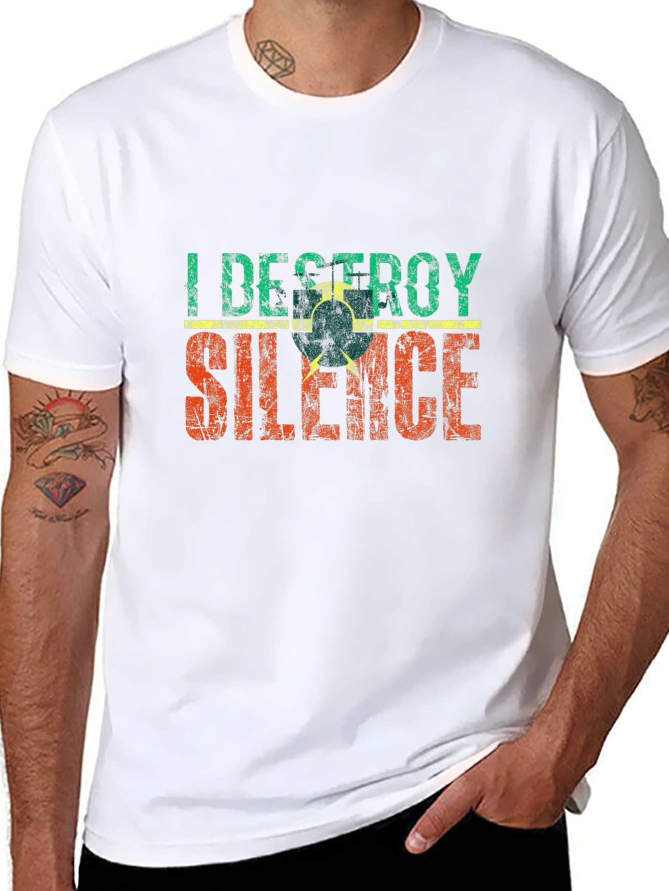 I Destroy Silence T-Shirt - Retro Style Tee