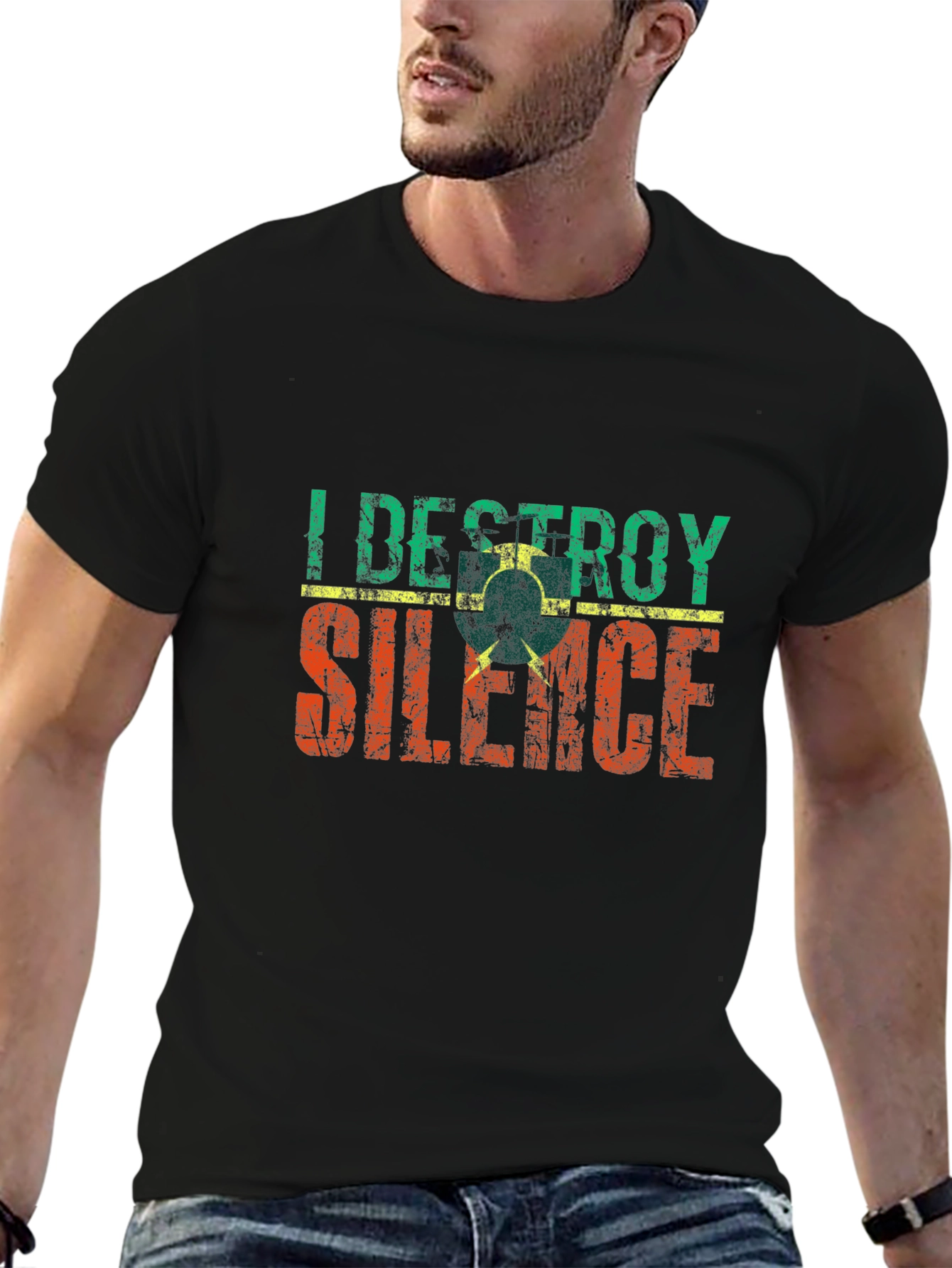 I Destroy Silence T-Shirt - Retro Style Tee