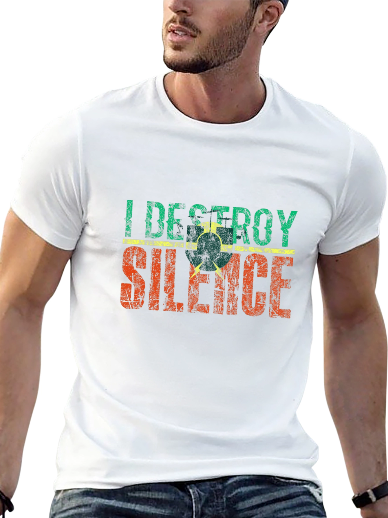 I Destroy Silence T-Shirt - Retro Style Tee