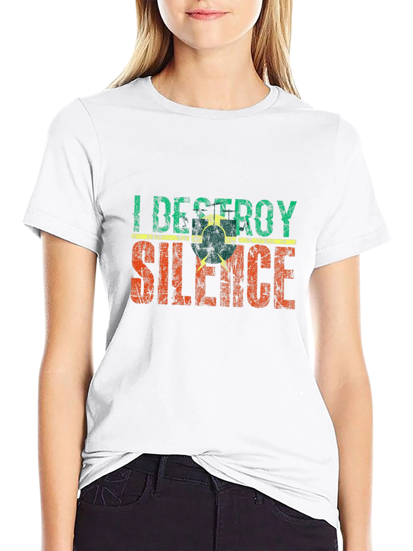 I Destroy Silence T-Shirt - Retro Style Tee