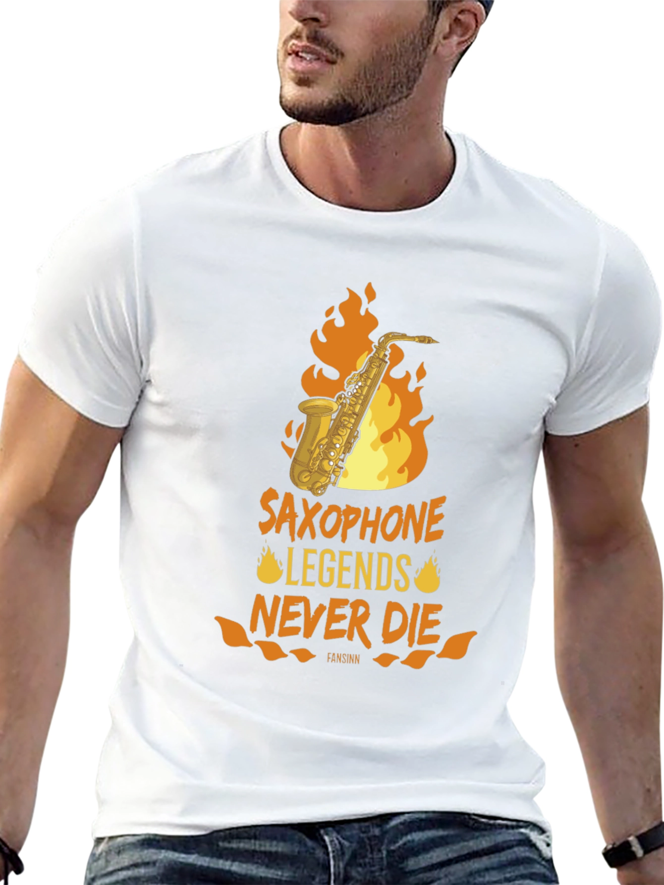 Saxophone Legends Never Die Graphic Tee