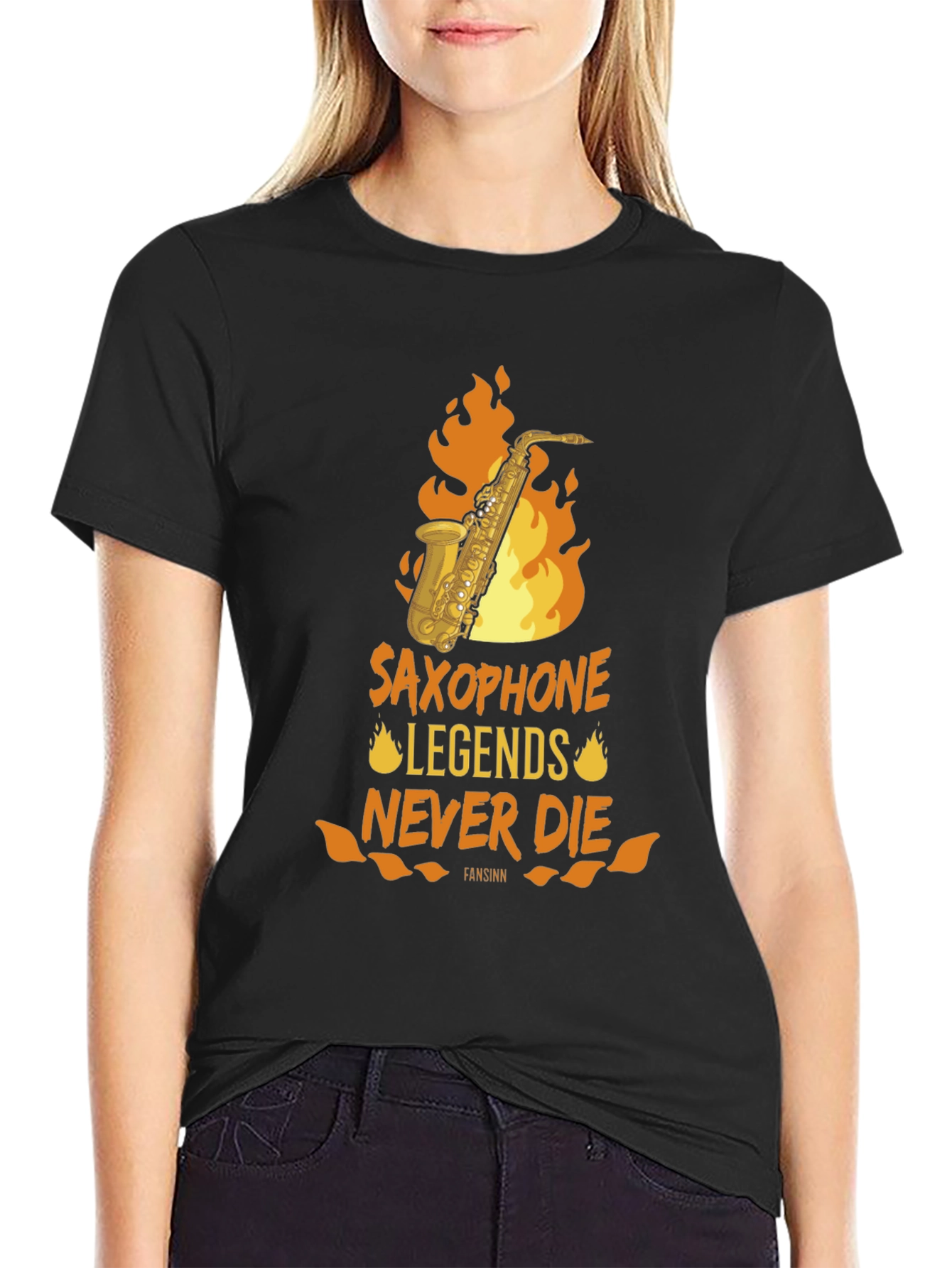 Saxophone Legends Never Die Graphic Tee