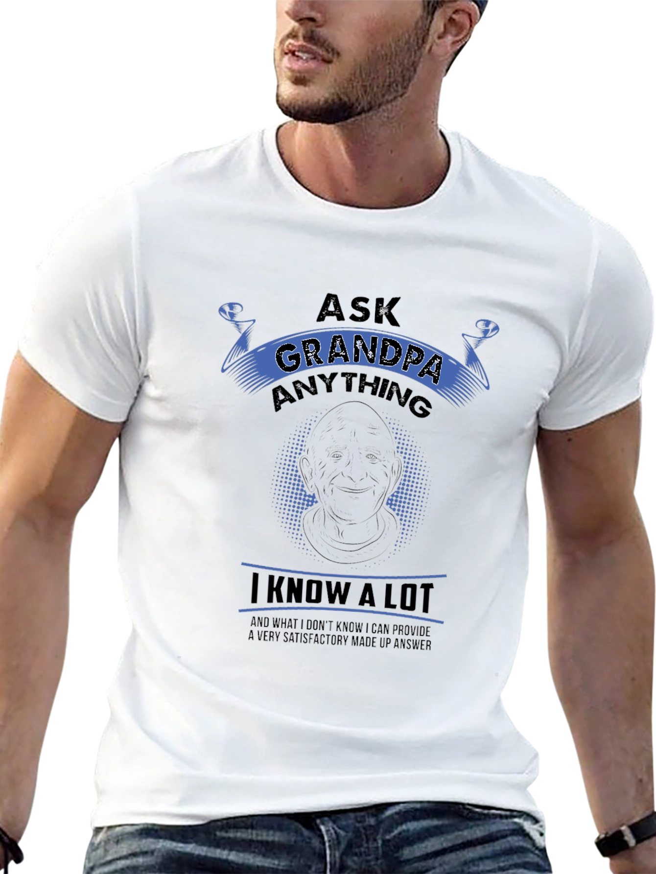 Ask Grandpa Anything Black T-Shirt