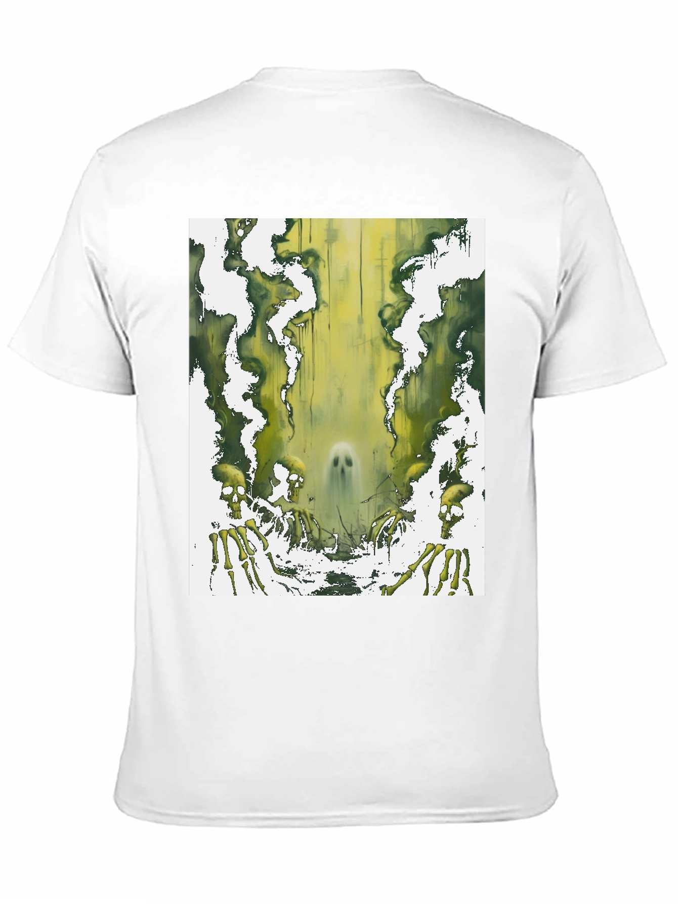 Ghostly Green Skeleton Graphic Tee
