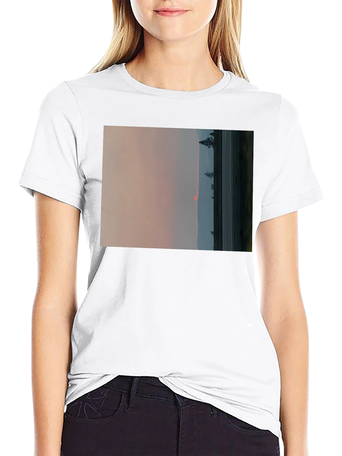 Sunset Landscape Graphic Tee