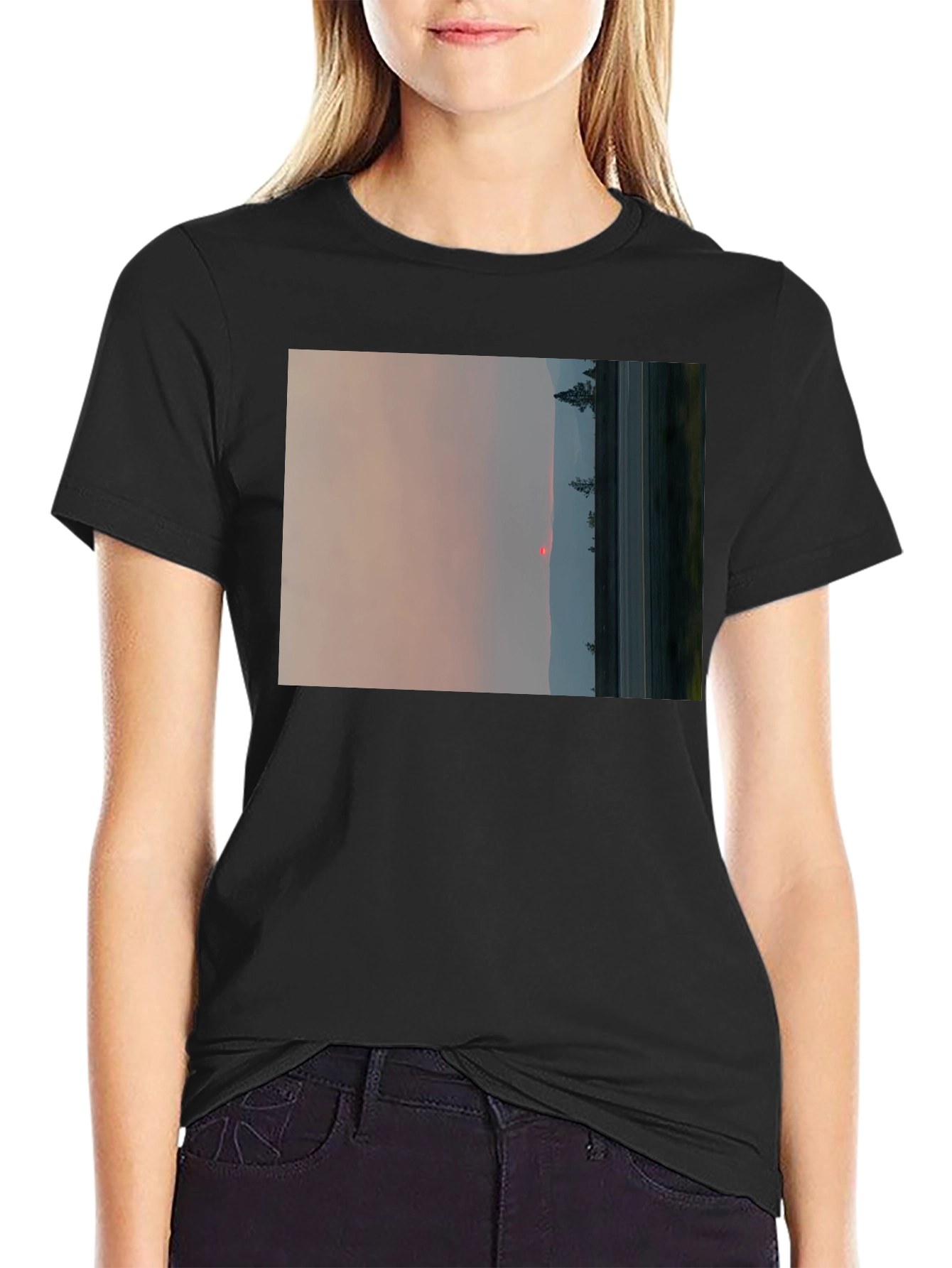 Sunset Landscape Graphic Tee