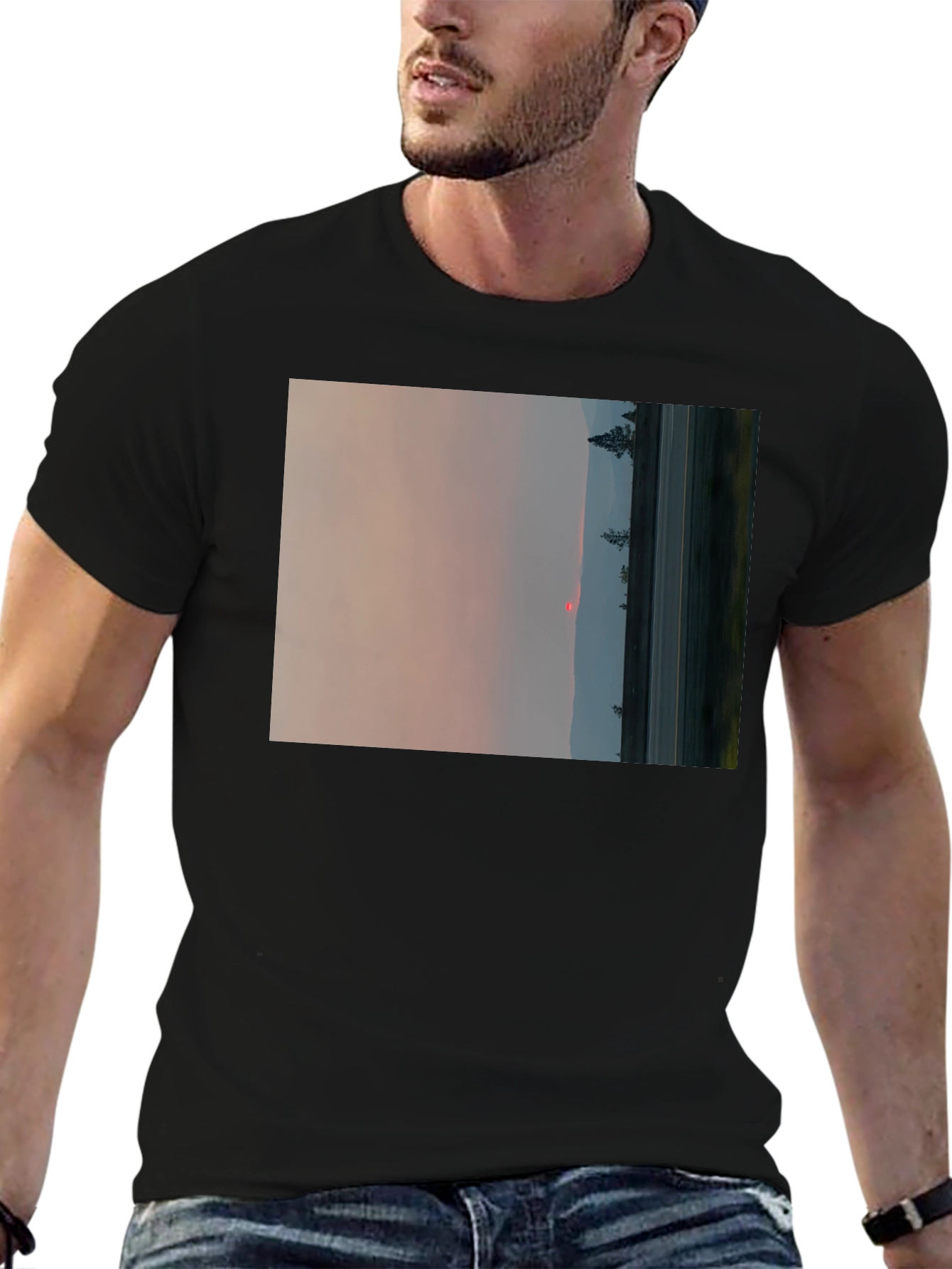 Sunset Landscape Graphic Tee