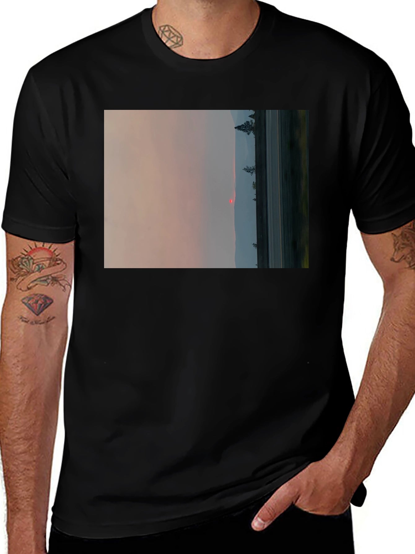 Sunset Landscape Graphic Tee