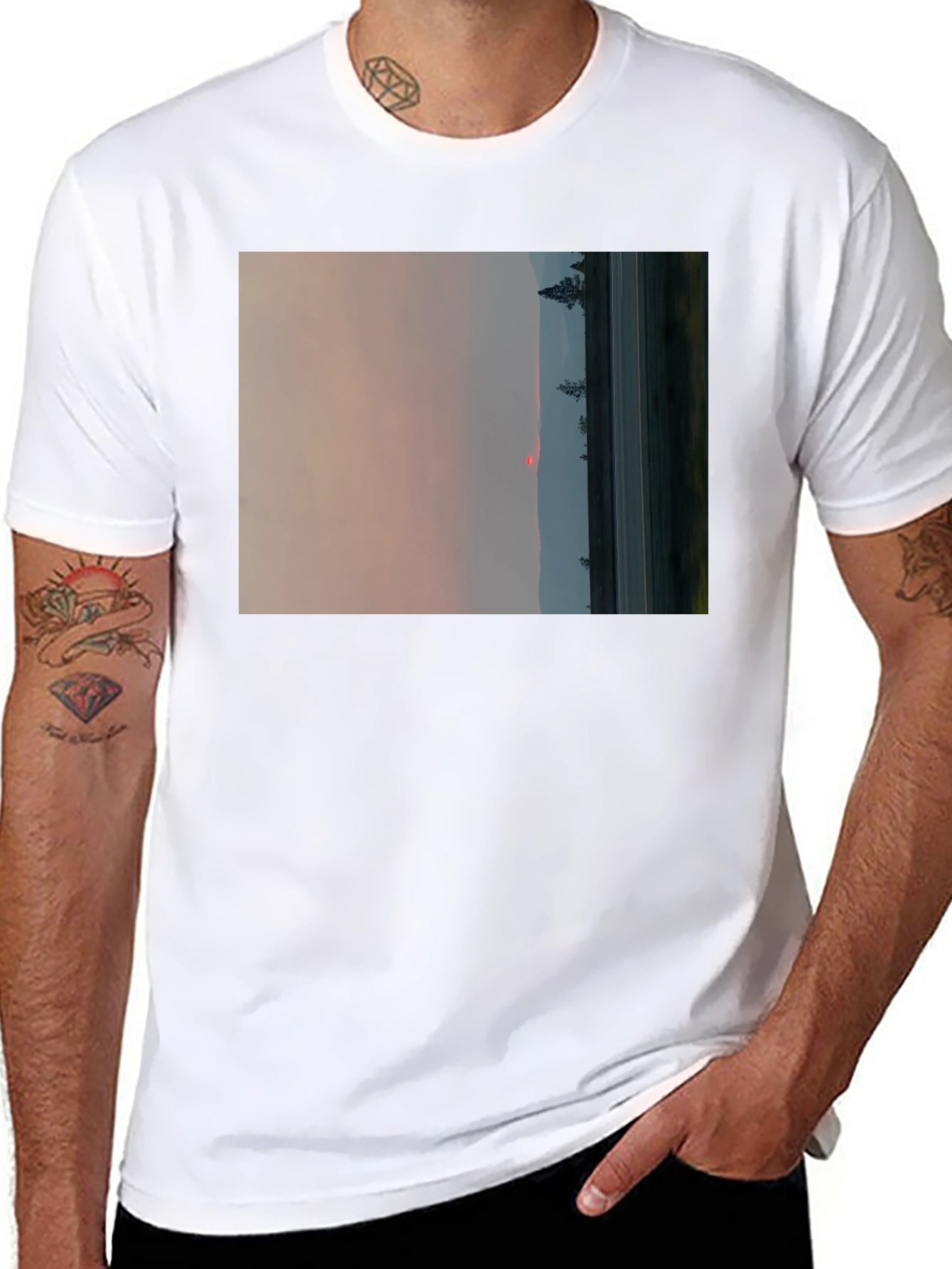 Sunset Landscape Graphic Tee