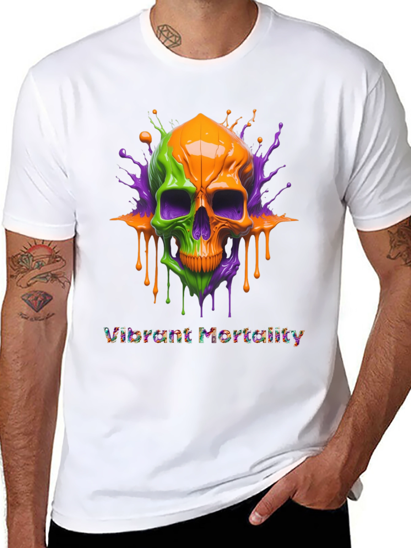 Vibrant Mortality Graphic T-Shirt