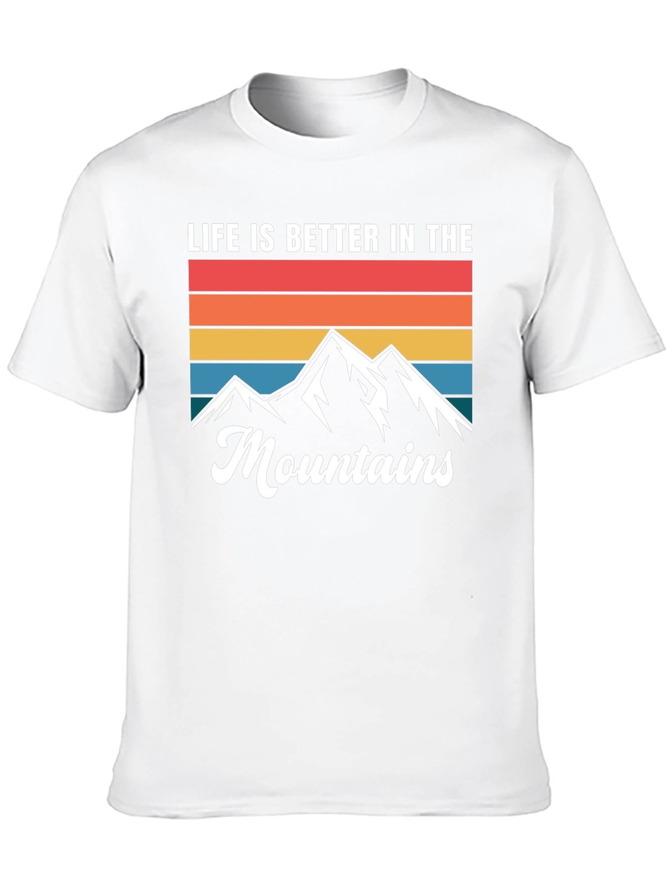Life is Better in the Mountains Black Graphic T-Shirt
