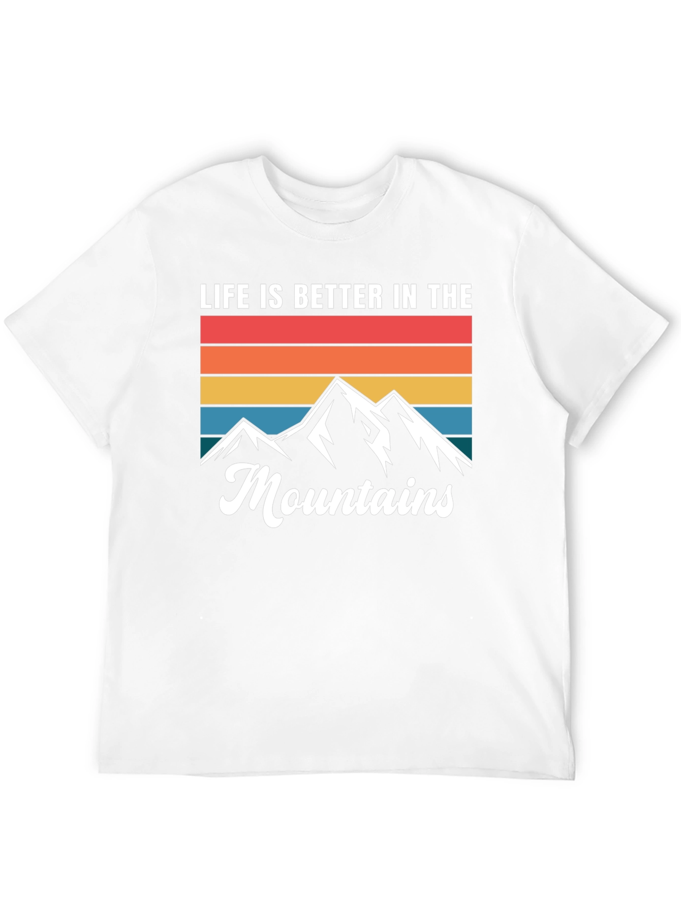 Life is Better in the Mountains Black Graphic T-Shirt