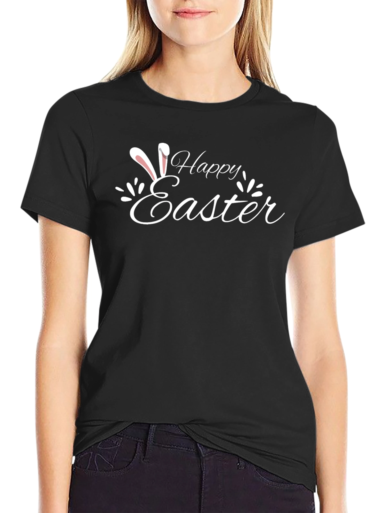 Happy Easter Bunny Ears Graphic Tee