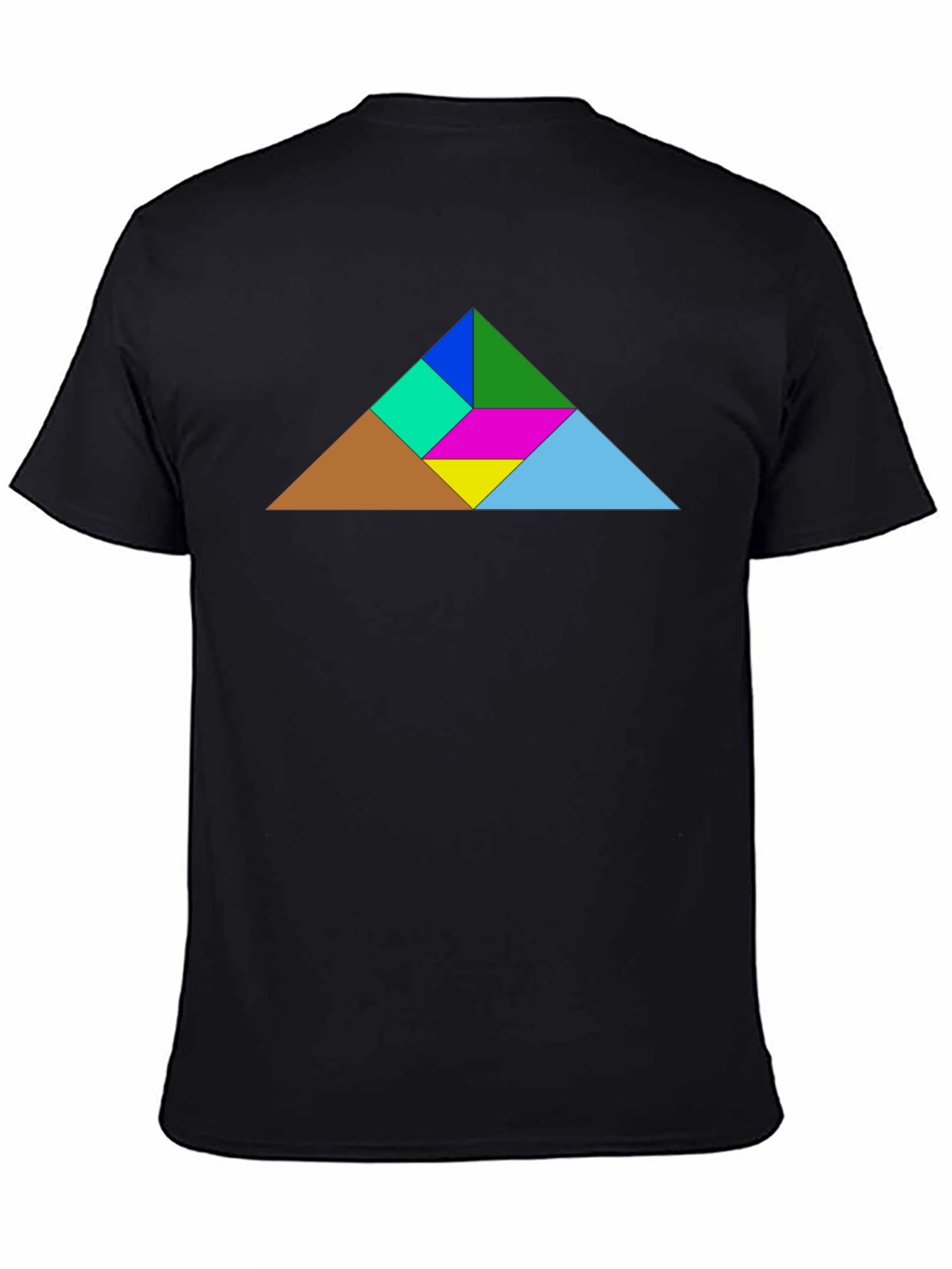 Geometric Tangram T-Shirt - Mens Casual Tee