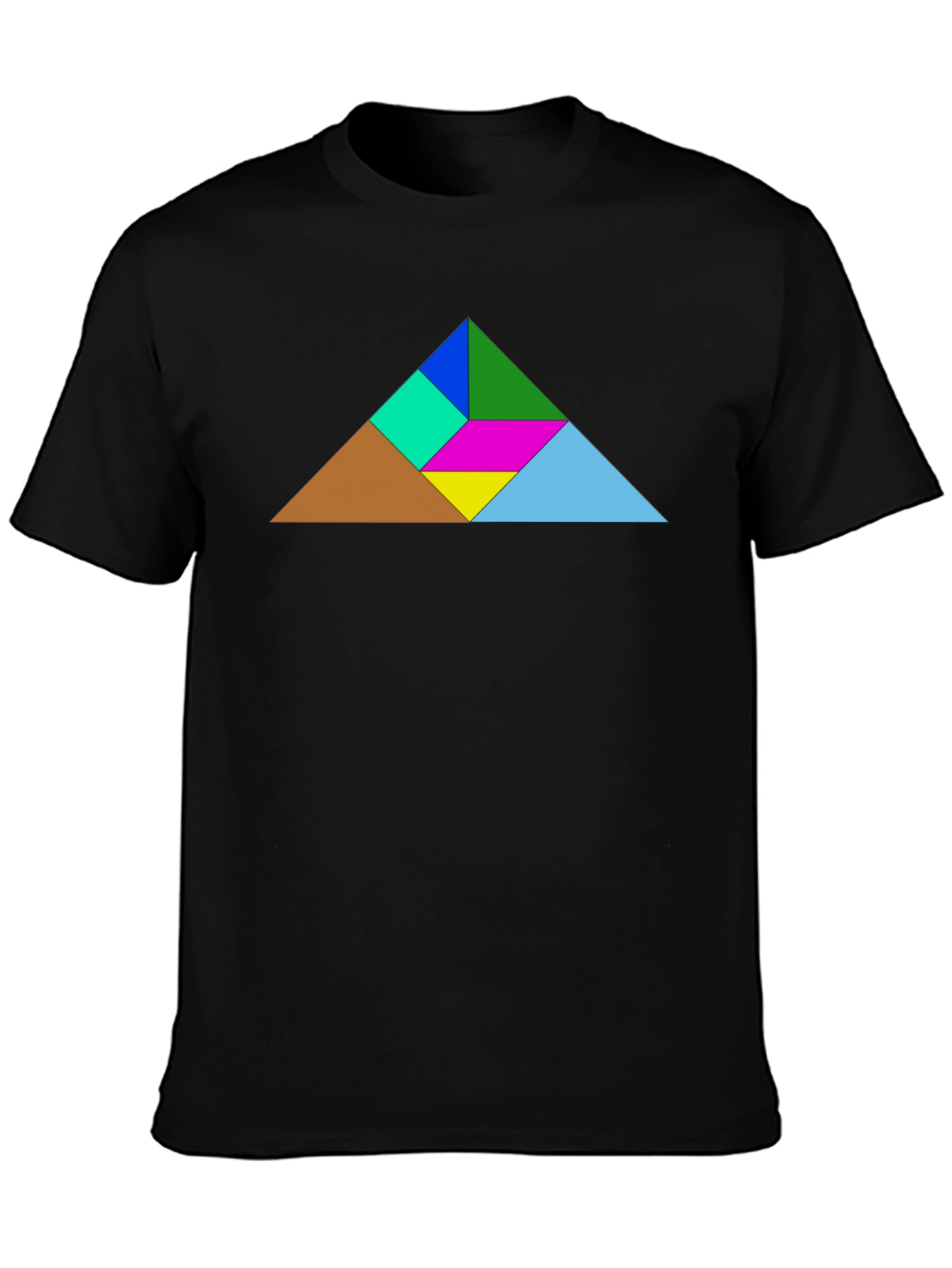 Geometric Tangram T-Shirt - Mens Casual Tee