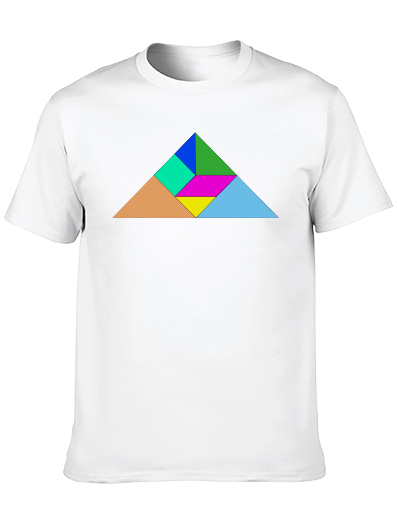 Geometric Tangram T-Shirt - Mens Casual Tee
