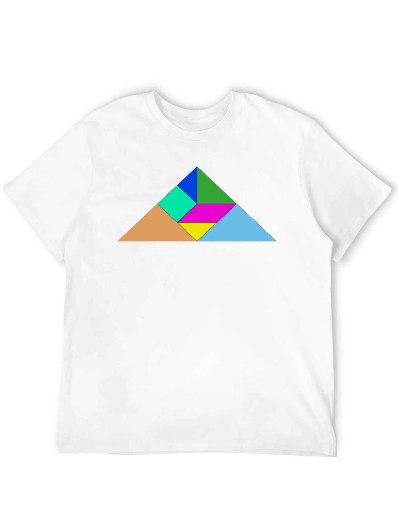 Geometric Tangram T-Shirt - Mens Casual Tee