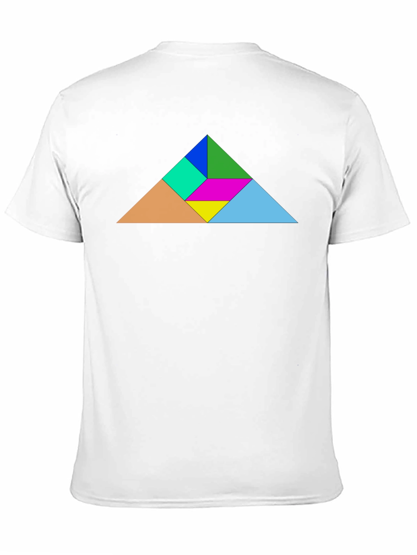 Geometric Tangram T-Shirt - Mens Casual Tee