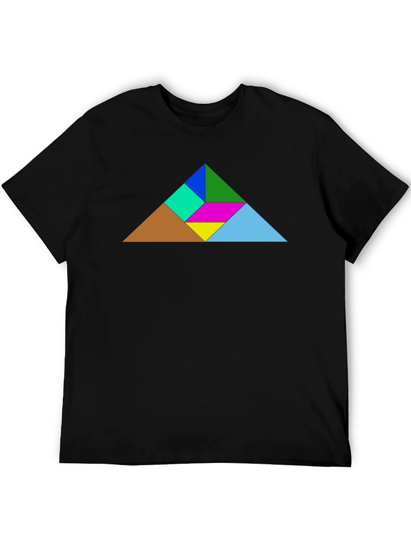 Geometric Tangram T-Shirt - Mens Casual Tee