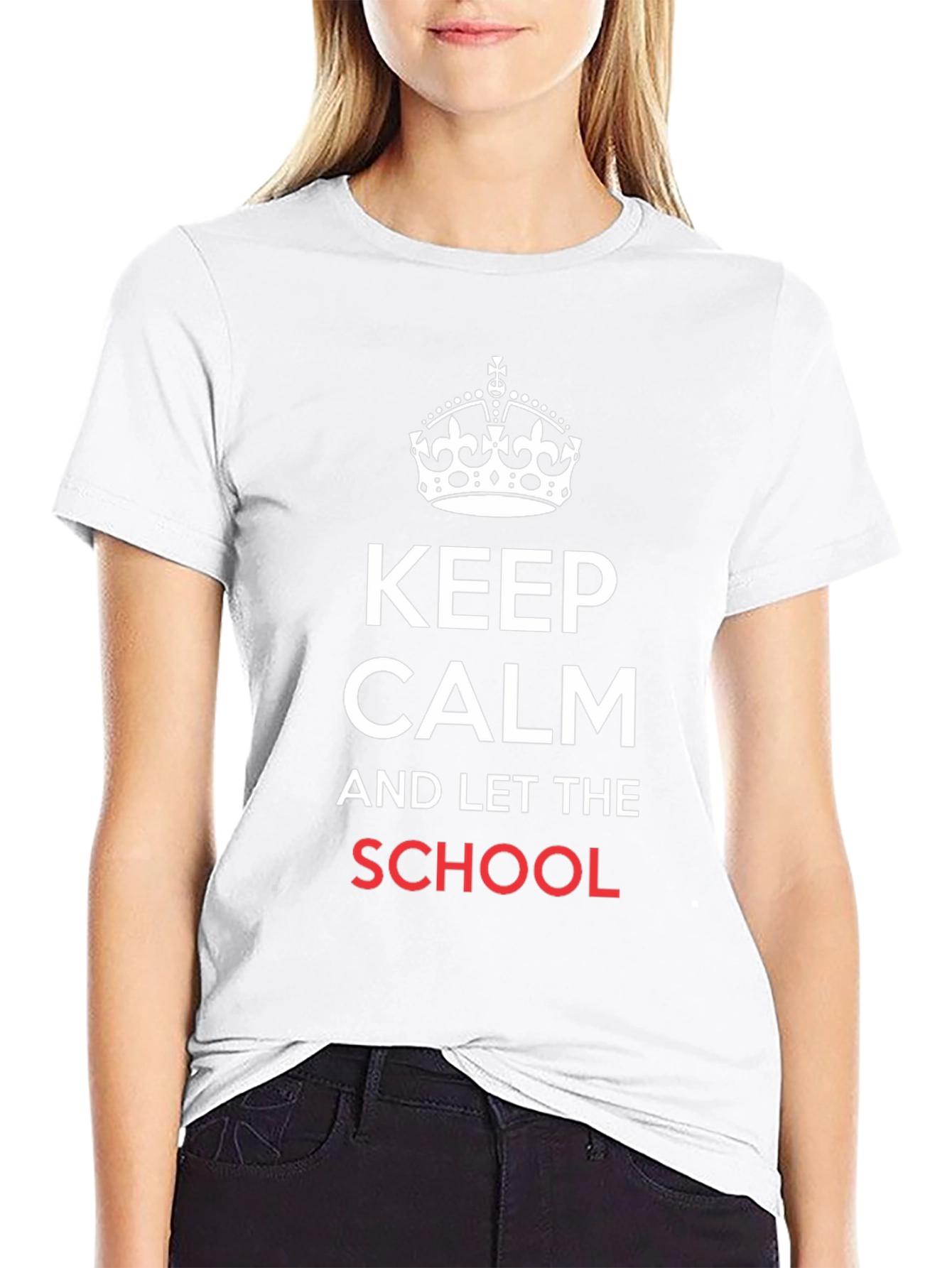 Keep Calm School Black T-Shirt