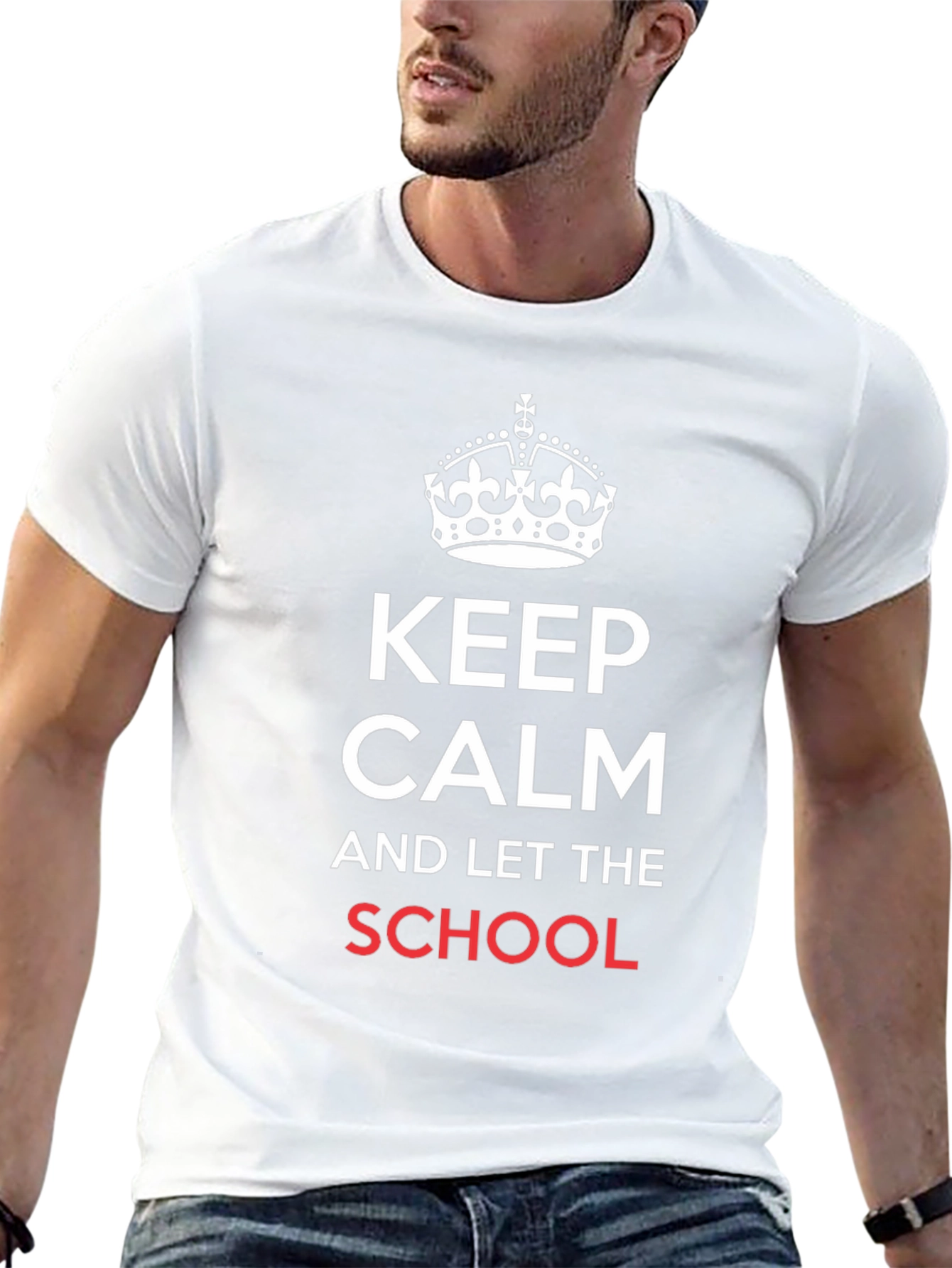Keep Calm School Black T-Shirt