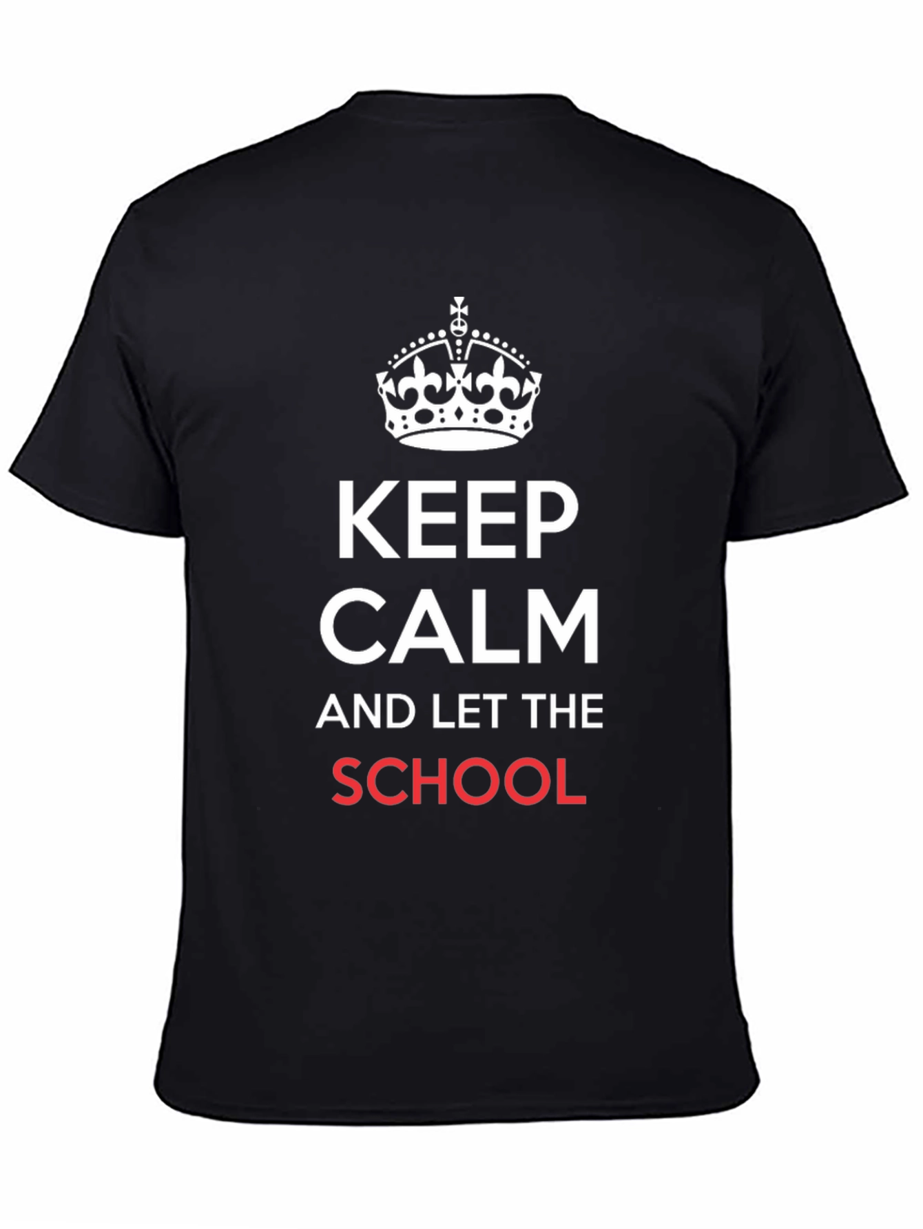 Keep Calm School Black T-Shirt